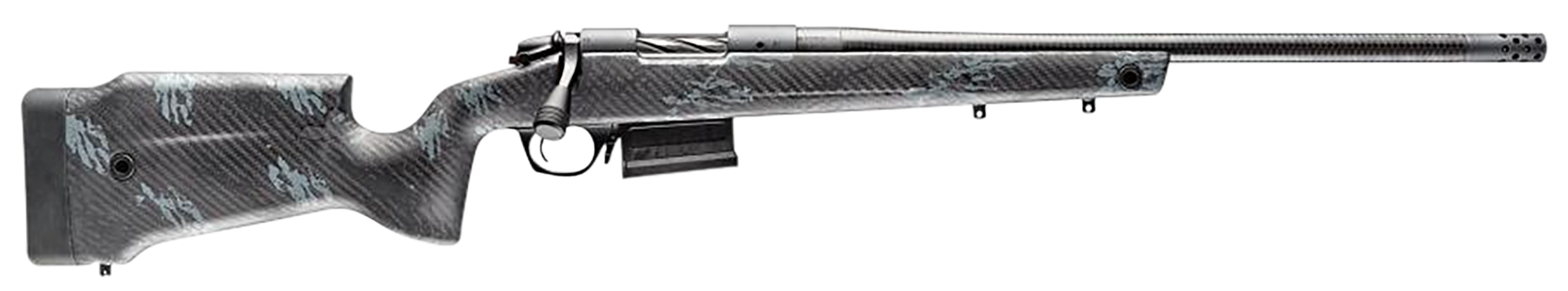 Bergara Rifles B-14 Crest 6.5 Creedmoor 20" 5+1 Bolt-Action Rifle - Sniper Gray Cerakote Carbon Fiber Stock