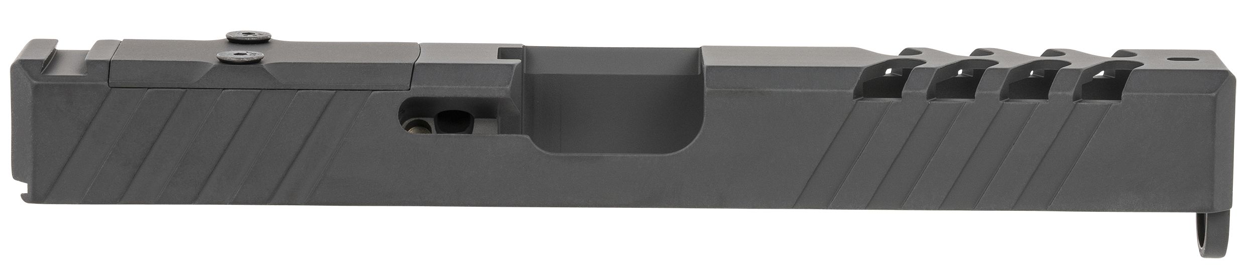 TacFire Replacement Slide 40 S&W Graphite Black Cerakote Stainless Steel with Optics Cut & Slide Ports - Glock 22 Gen3