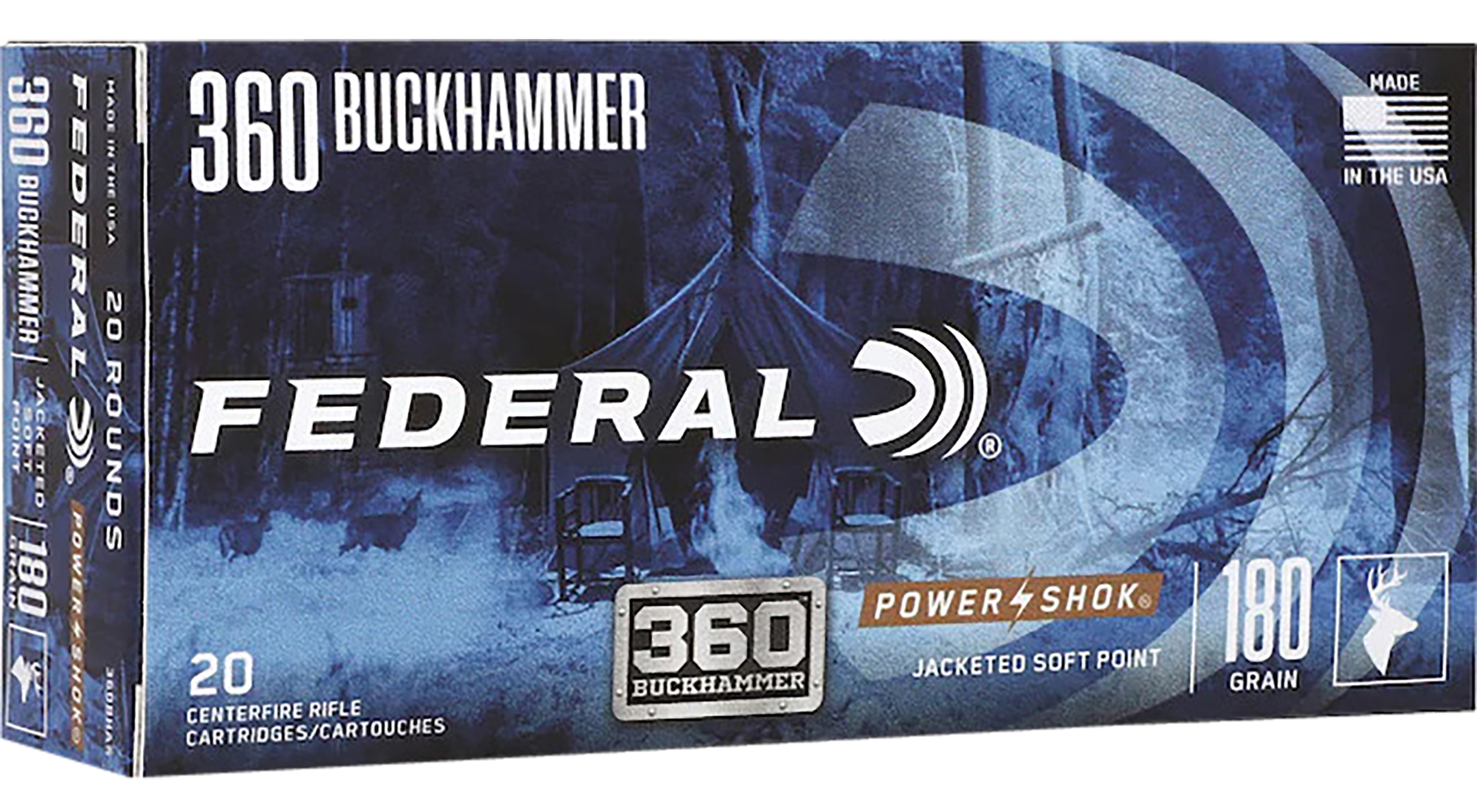 Federal Power-Shok Buckhammer 360 Buckhammer 180gr Soft Point - Box or Case