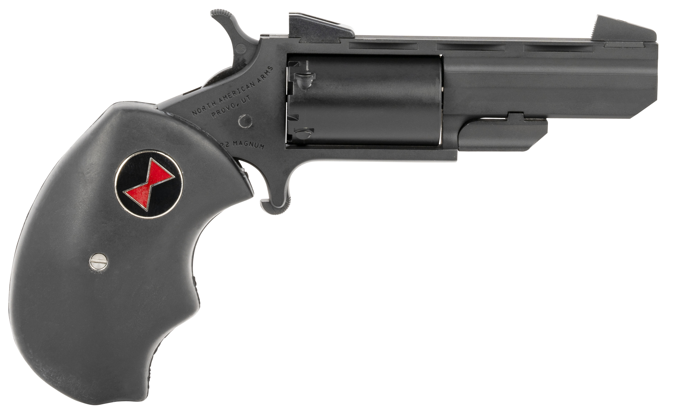 North American Arms Black Widow 22 WMR 2" 5-Shot SAO Mini-Revolver - Matte Black Cerakote