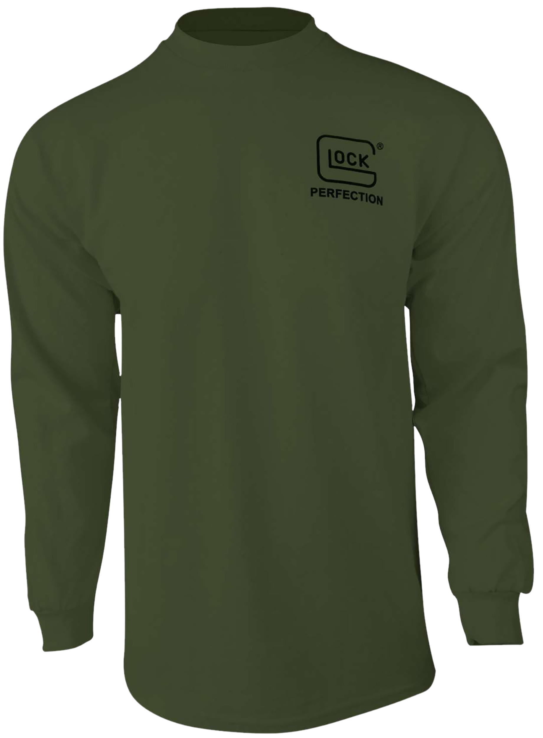 Glock Born In Austria Military Green Pre-Shrunk Cotton Long Sleeve T-Shirt Large