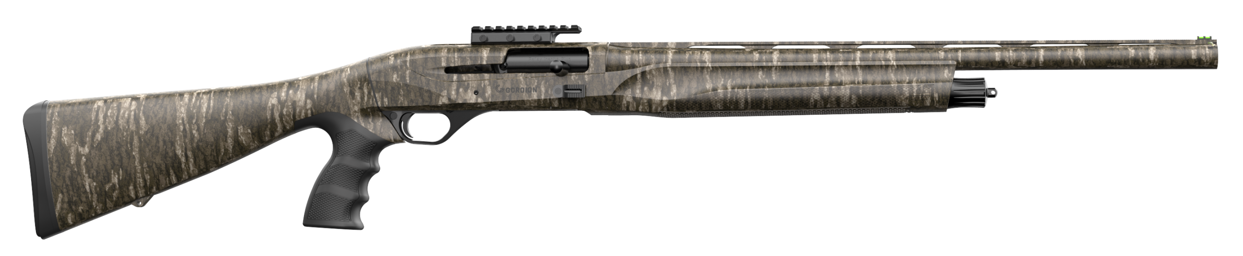 Retay USA Gordion Turkey Inertia Plus 12 Gauge 24" 3" 4+1 Semi-Auto Shotgun - Fixed Pistol Grip - Mossy Oak New Bottomland