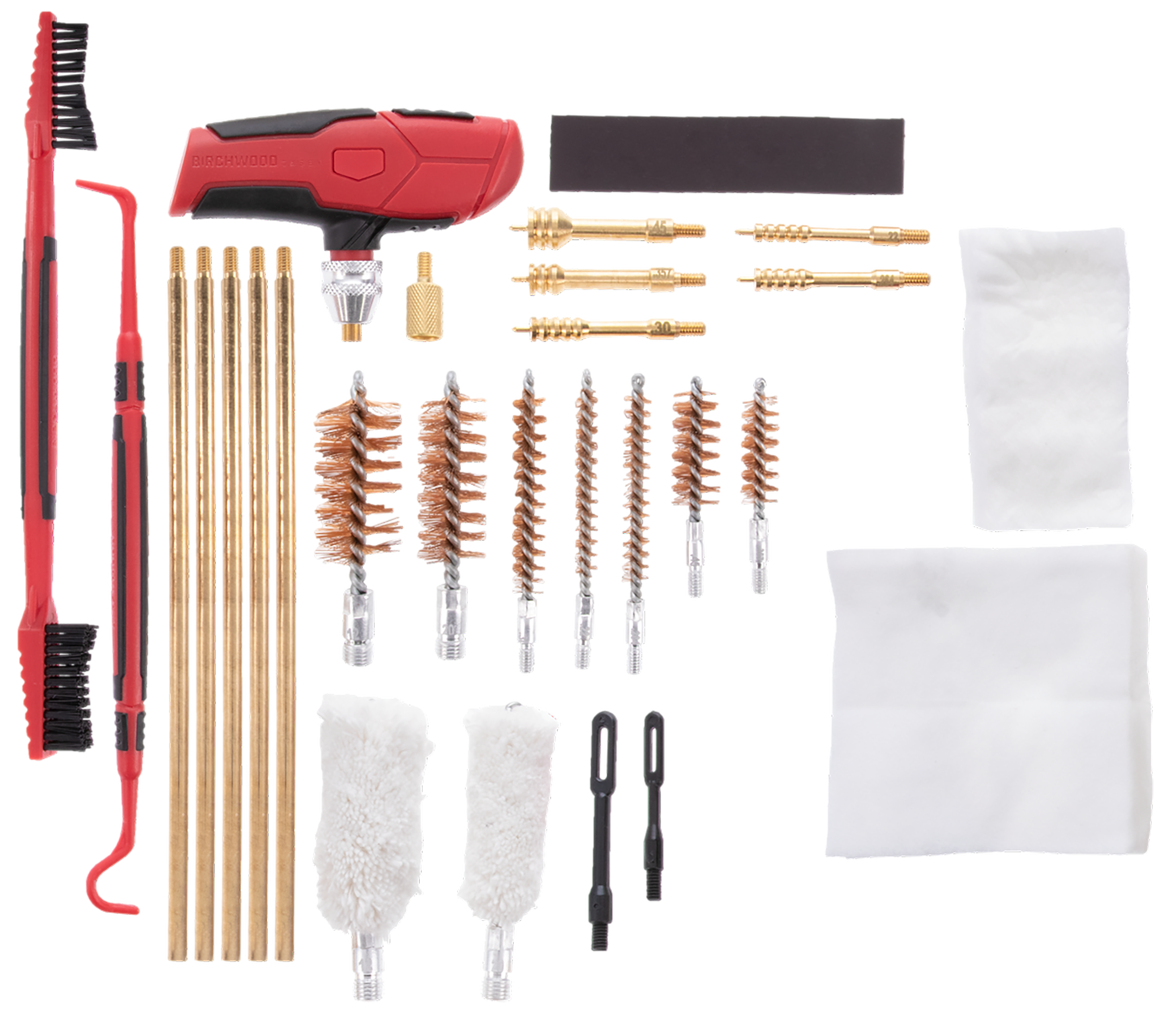 Birchwood Casey Universal Gun Cleaning Kit Multi-Caliber/Multi-Gauge 22-Piece Black/Red