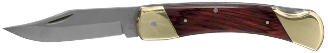 Uncle Henry Bear Paw 3.70" Lockback Folding Plain Edge Stainless Steel Knife w/ Leather Sheath