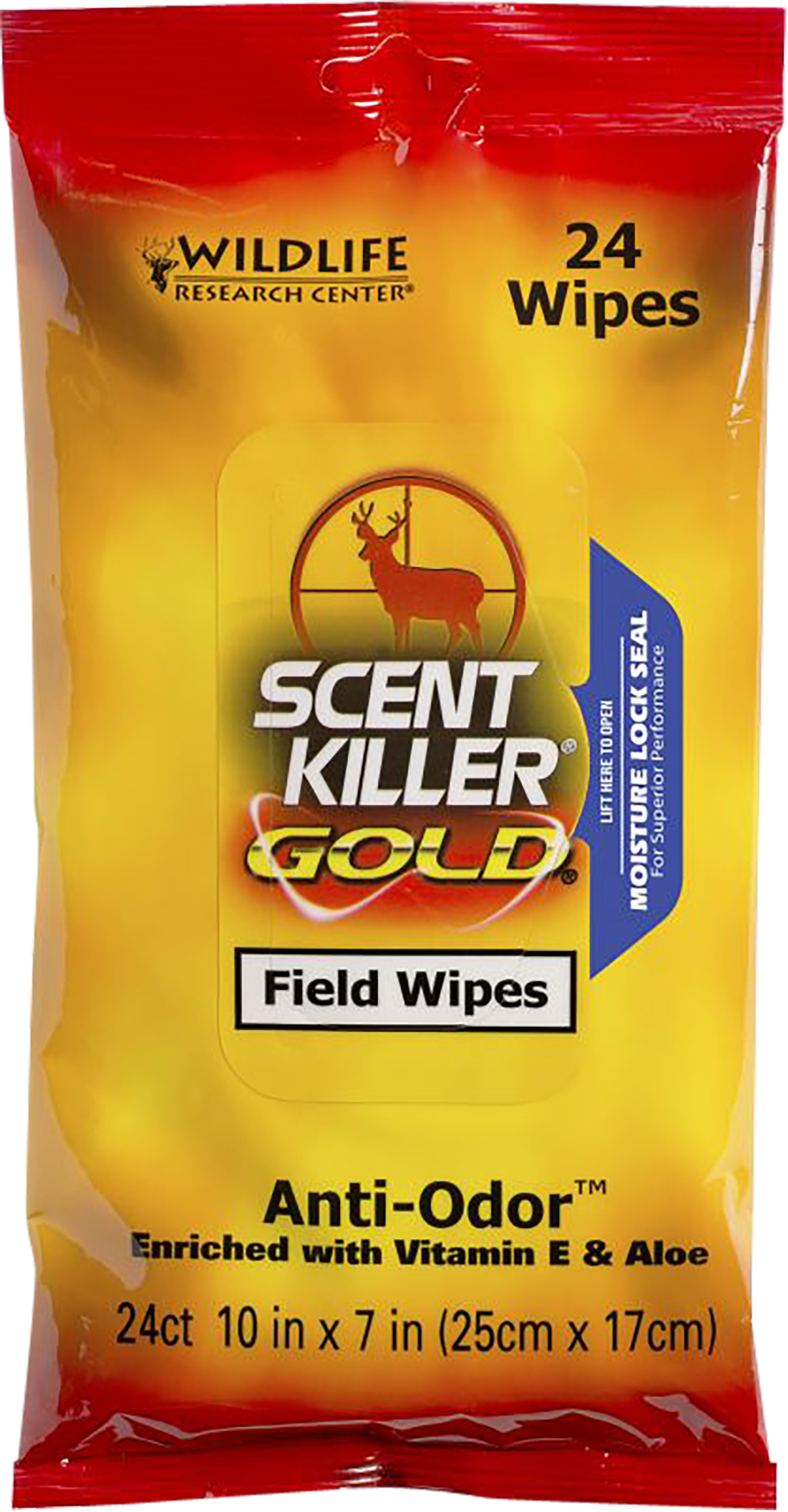 Wildlife Research 1295 Scent Killer Gold Field Wipes Odor Eliminator - 24 Pack