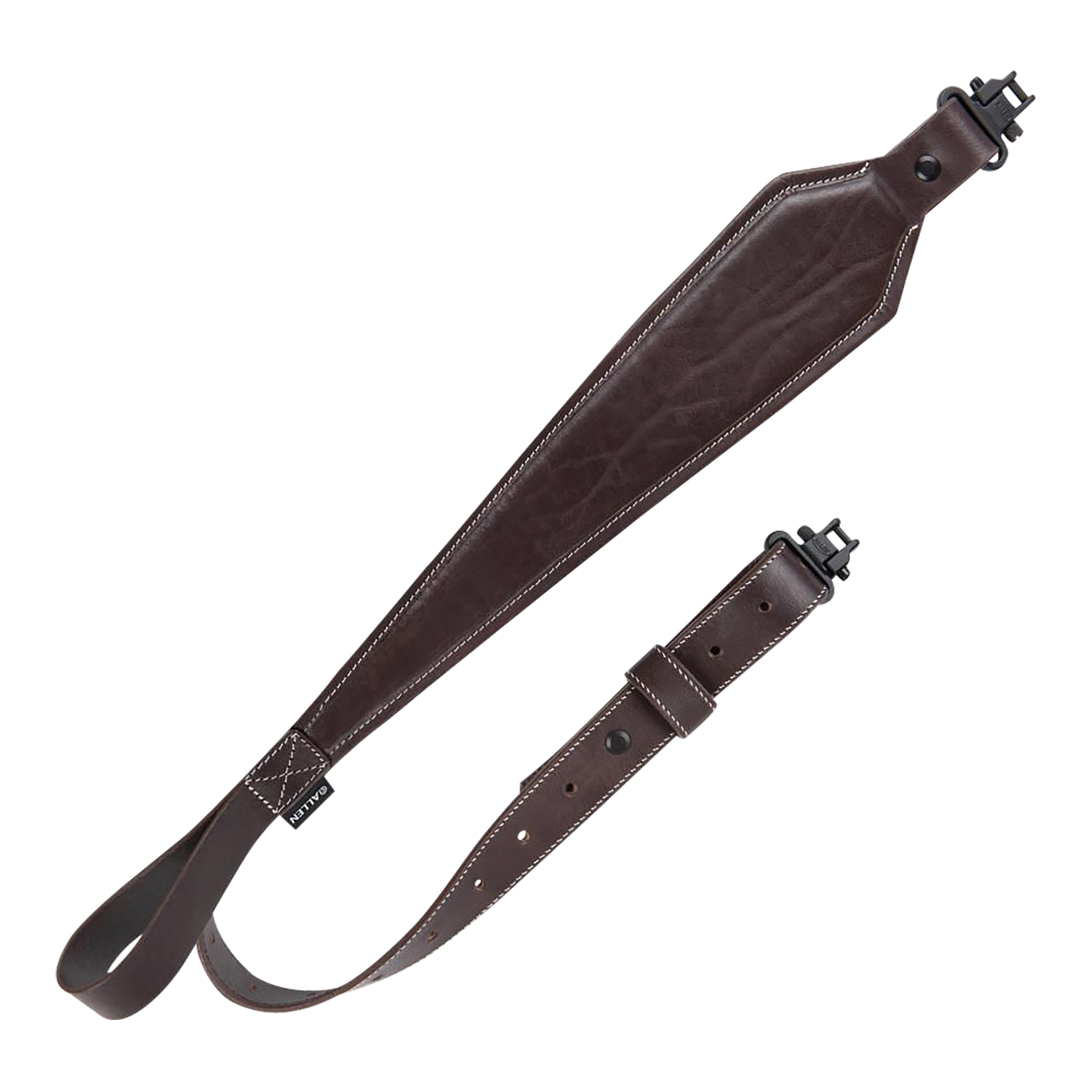 Heritage Cases 8511 Plain Dark Leather Rifle Sling Dark Mahogany 28"-35" OAL