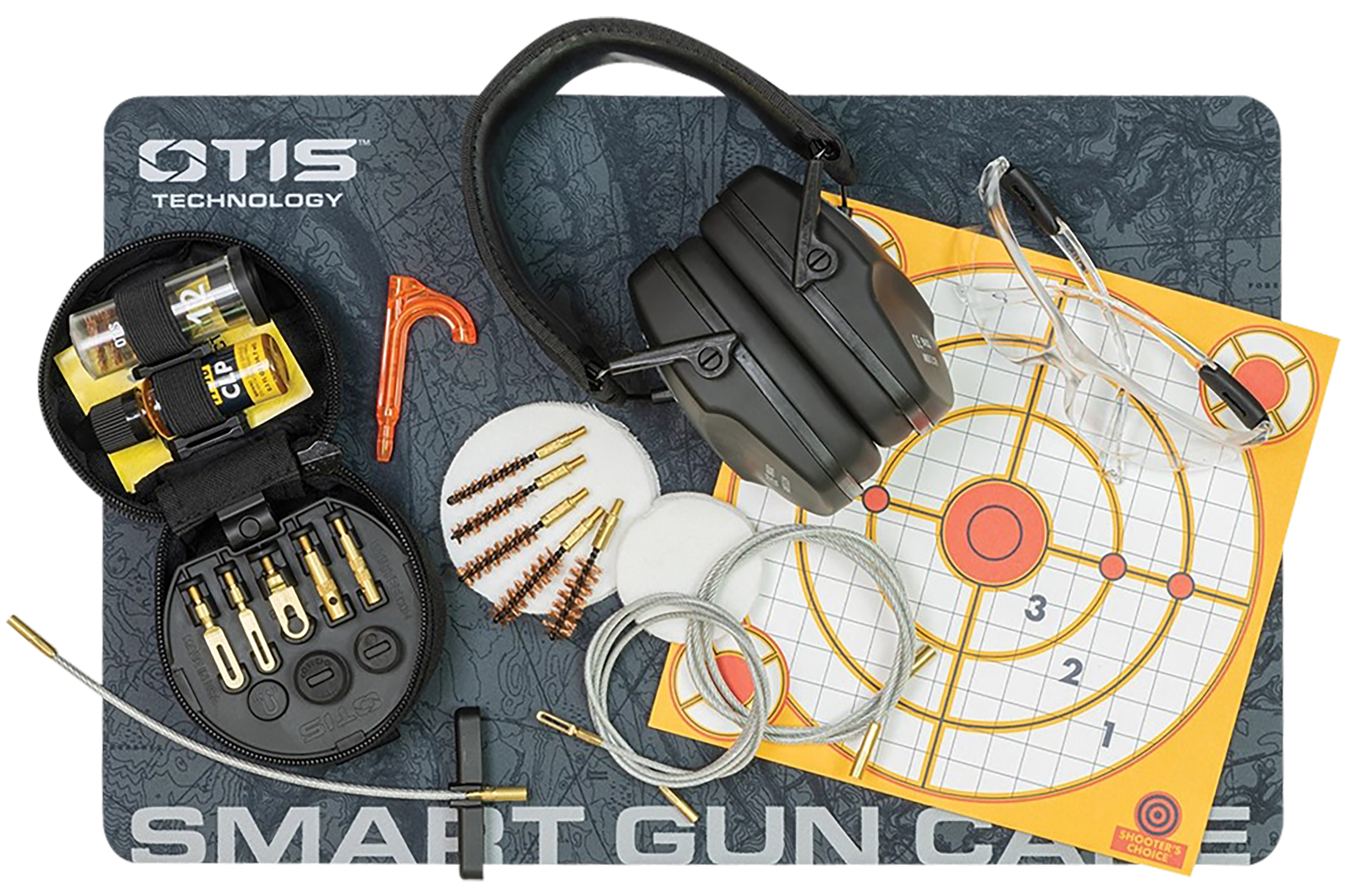 Otis GFNSB1 Shooting Bundle Tactical Cleaning Kit .17 Cal-12 Gauge - Eye & Ear Protection