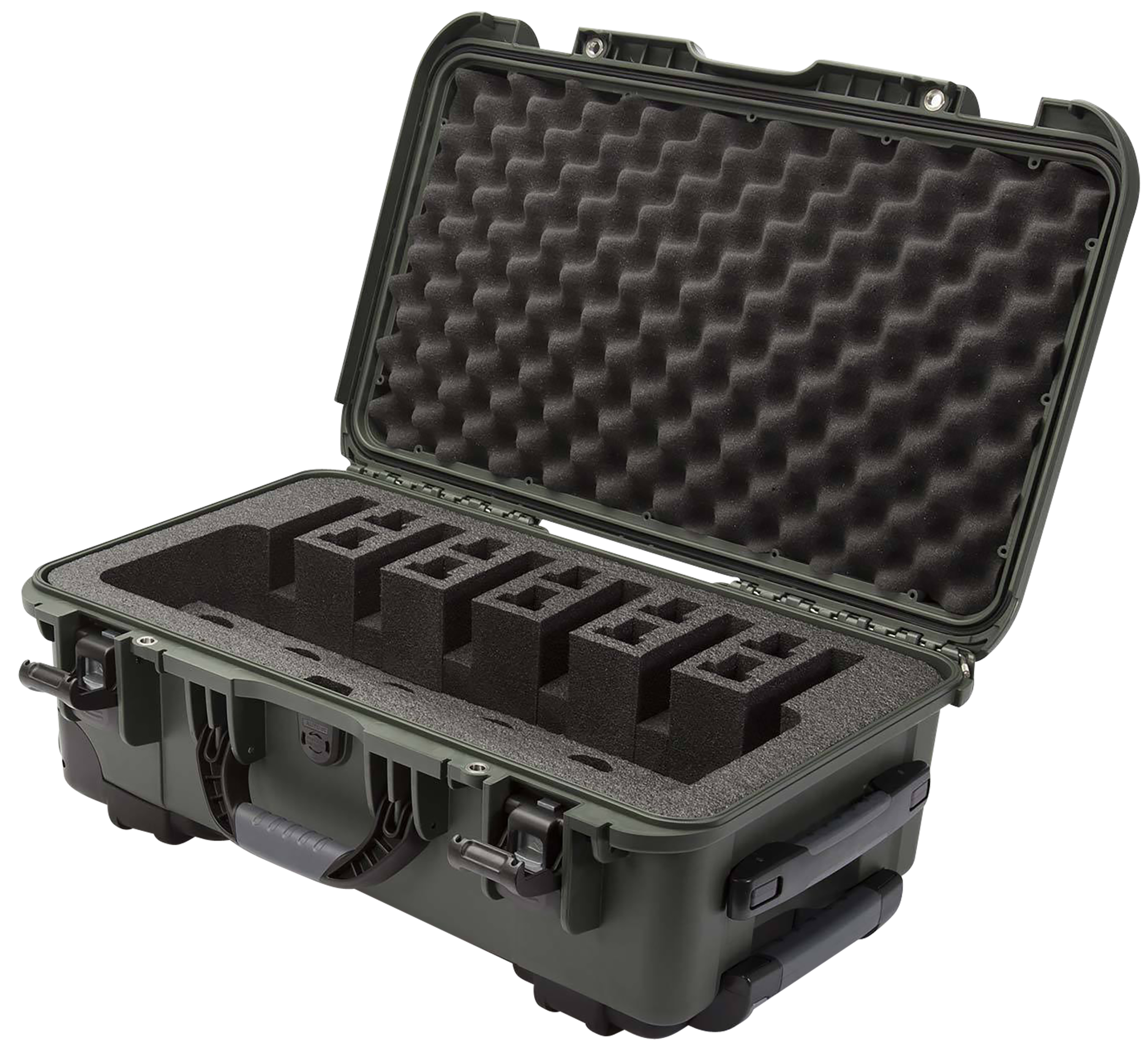 Nanuk 935 6 Up Pistol Case Olive Polymer with Closed-Cell Foam 22x14x9
