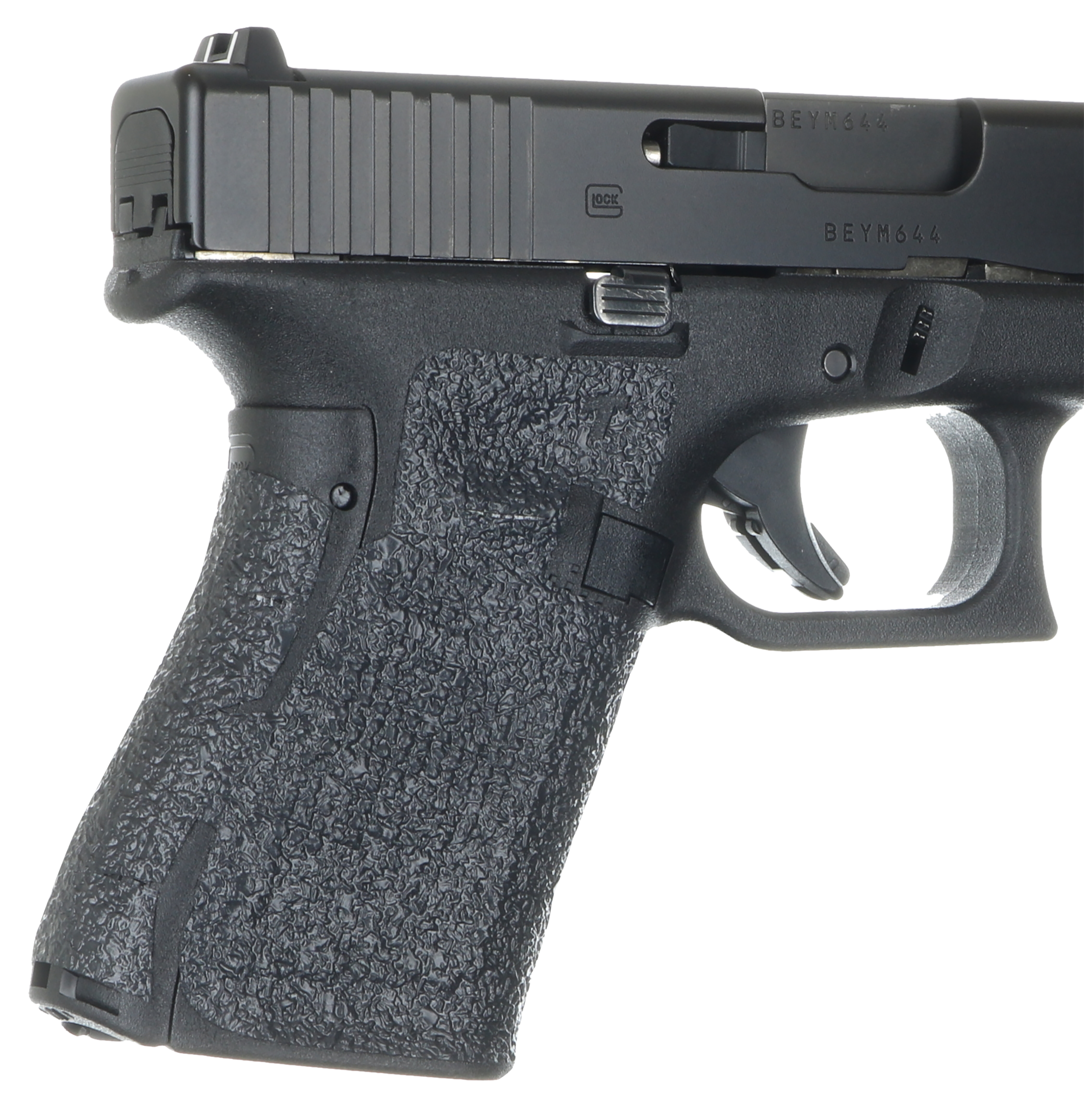 Talon Grips EV02R Adhesive Grip Textured Black Rubber for Glock Gen 5 Compact (19, 23, 25, 32, 38, 44)