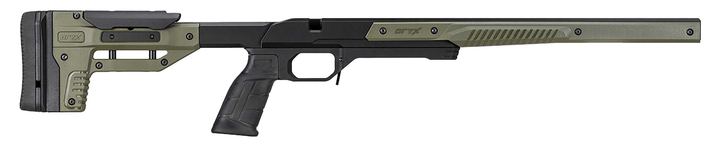 MDT Sporting Goods Oryx Chassis OD Green/Black Aluminum Short Action - Fits Howa 1500 & Weatherby Vanguard