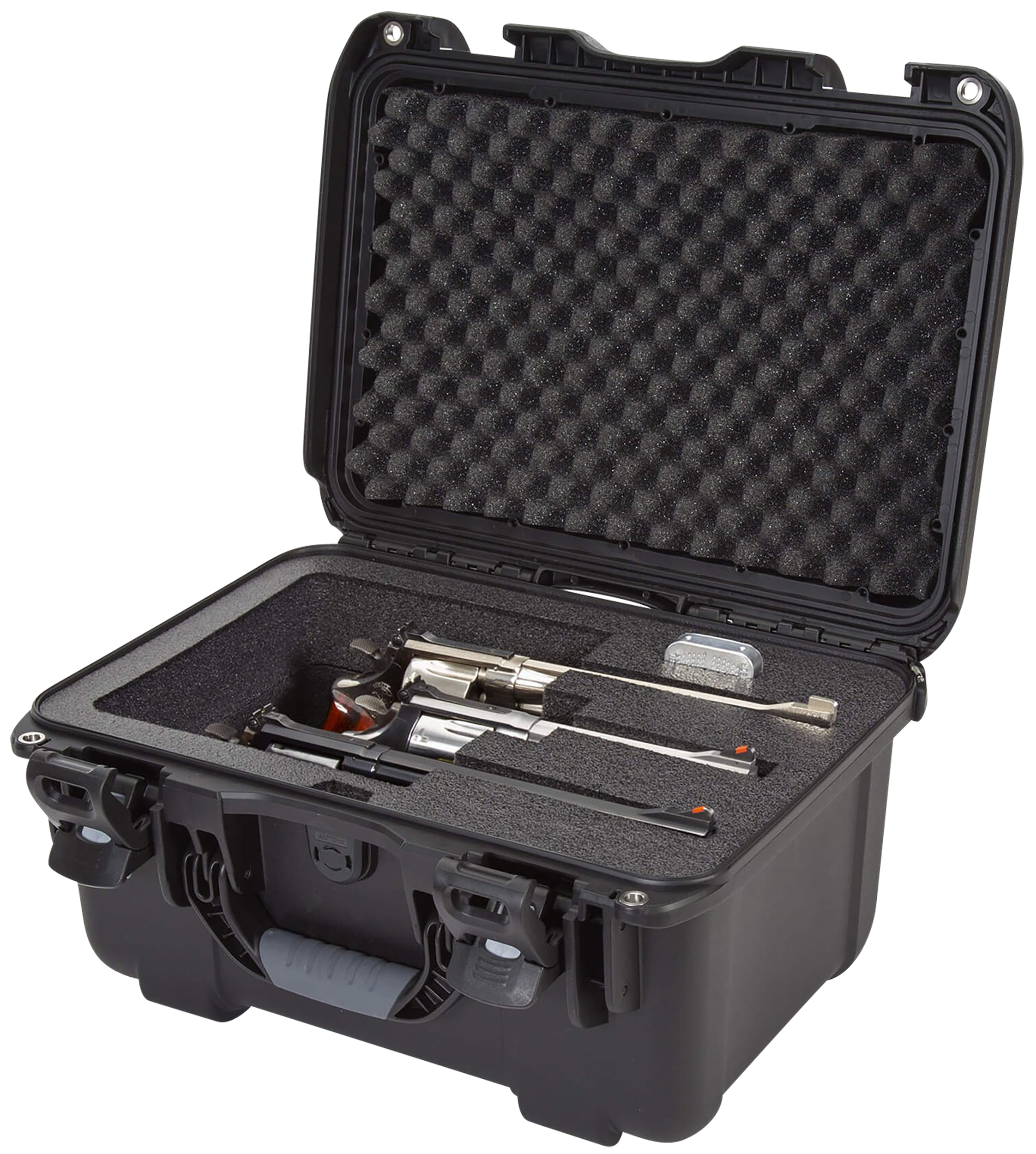 Nanuk 918 3-Up Revolver Case Black Polymer w/ Foam Padding