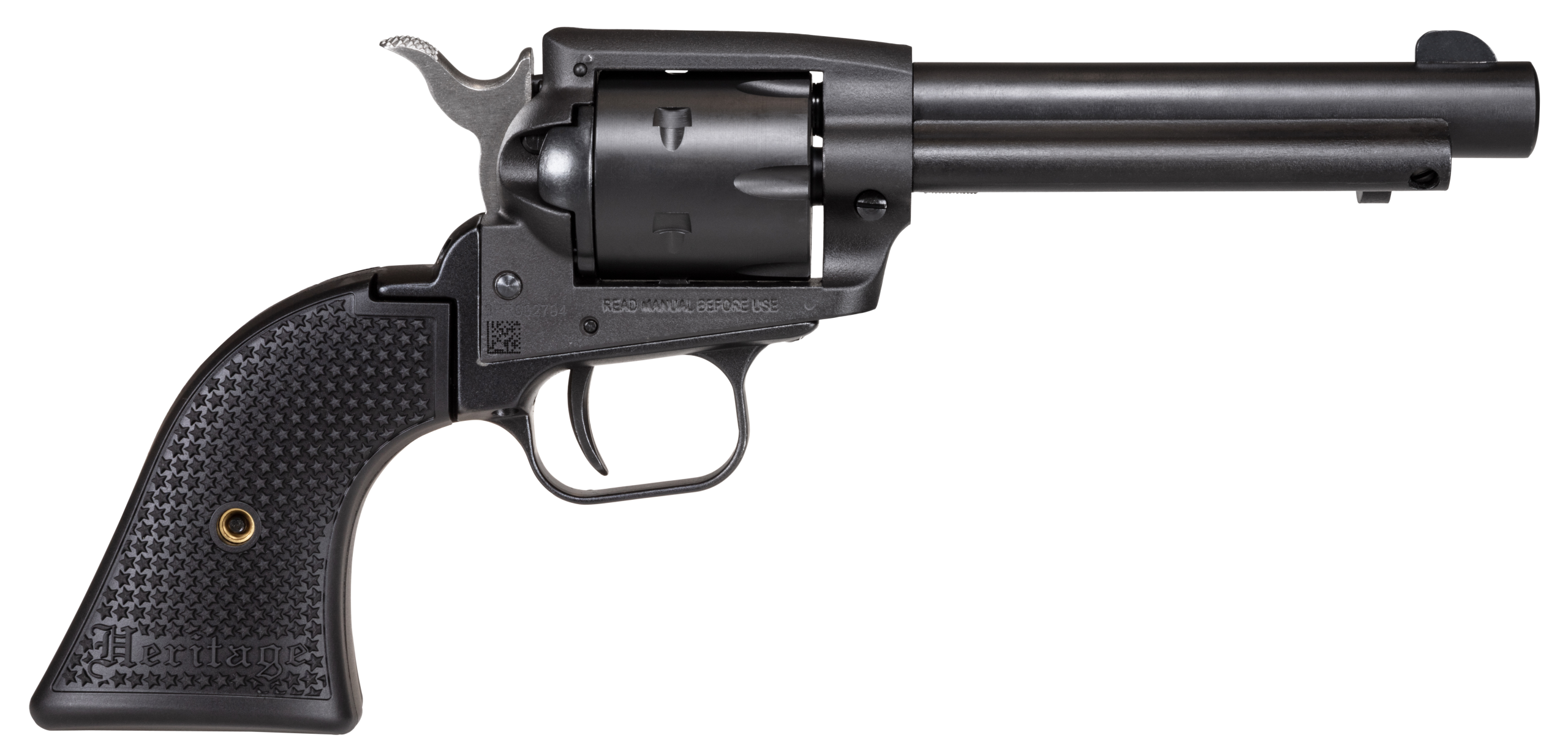 Heritage Mfg Rough Rider 22 LR 4.75" 6-Shot SAO Revolver - Black Satin / Black Polymer Grip