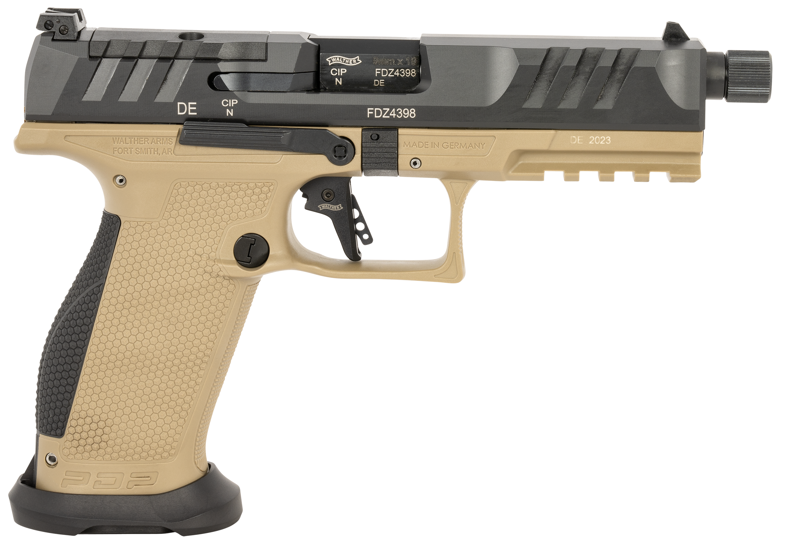 Walther Arms PDP Pro SD 9mm Luger 5.1" 18+1 Striker Fire Pistol - FDE/Black