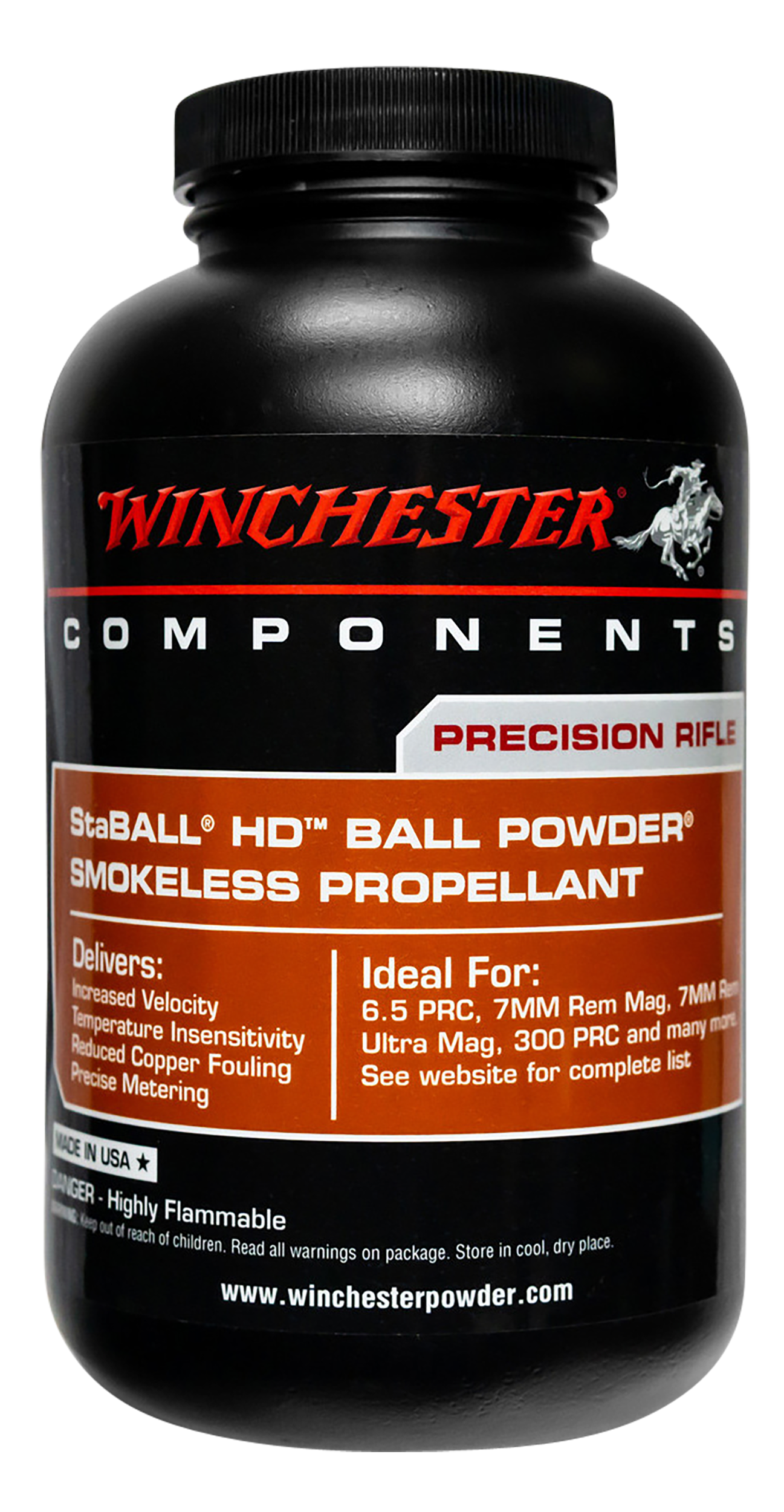 Winchester Powder StaBALL HD Smokeless Rifle Powder 1 lb