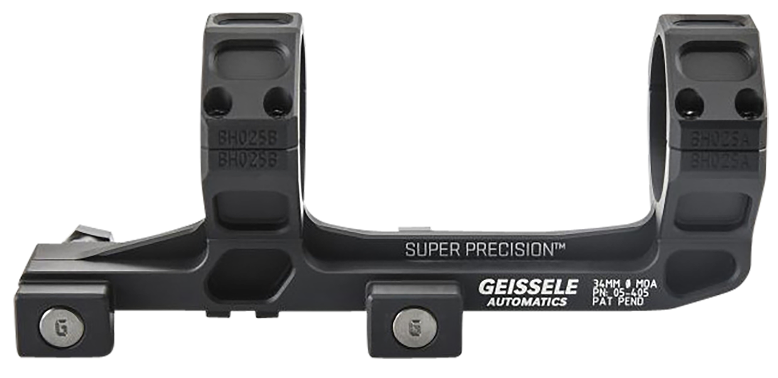 Geissele Automatics AR15 Super Precision 34mm Extended Scope Mount - Black Anodized