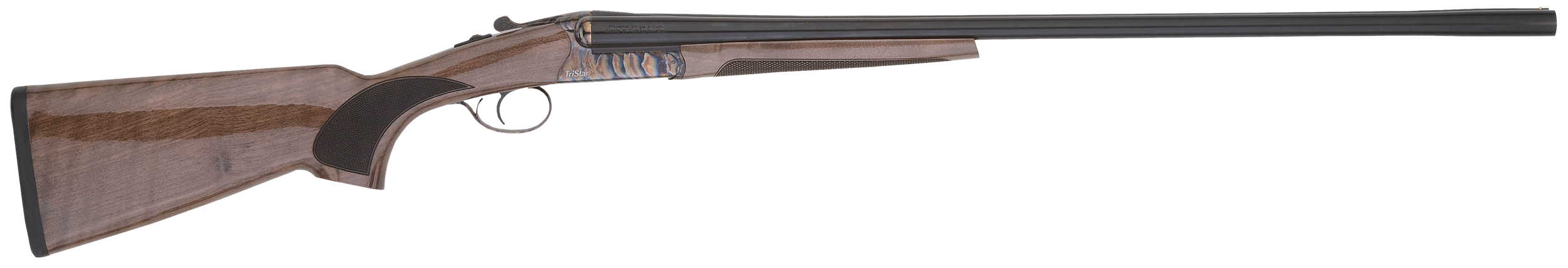 TriStar Phoenix 12 Gauge 28" 2-Rd 3" Chamber Break Open Side By Side Shotgun - Color Case Hardened, Gloss Walnut