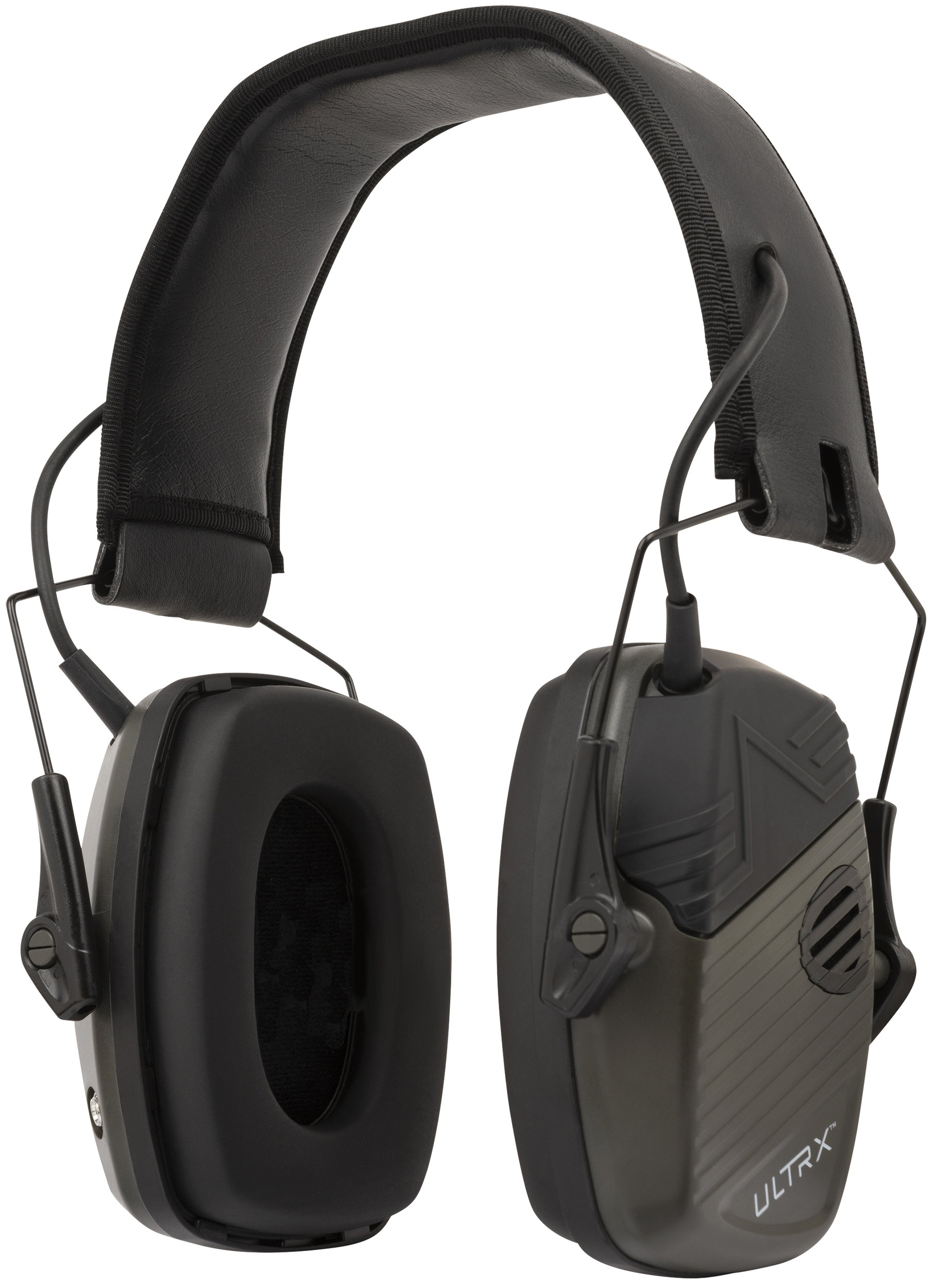 Allen Ultrax Stereo 24 dB Over the Head Electronic Earmuff - Olive