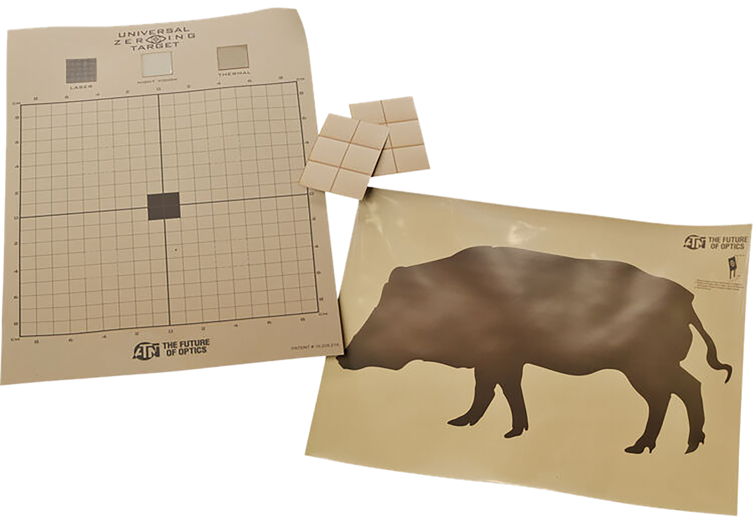 ATN Thermal Target Kit Boar Paper 30" x 24" Brown - 12 Plasters / 2 Targets