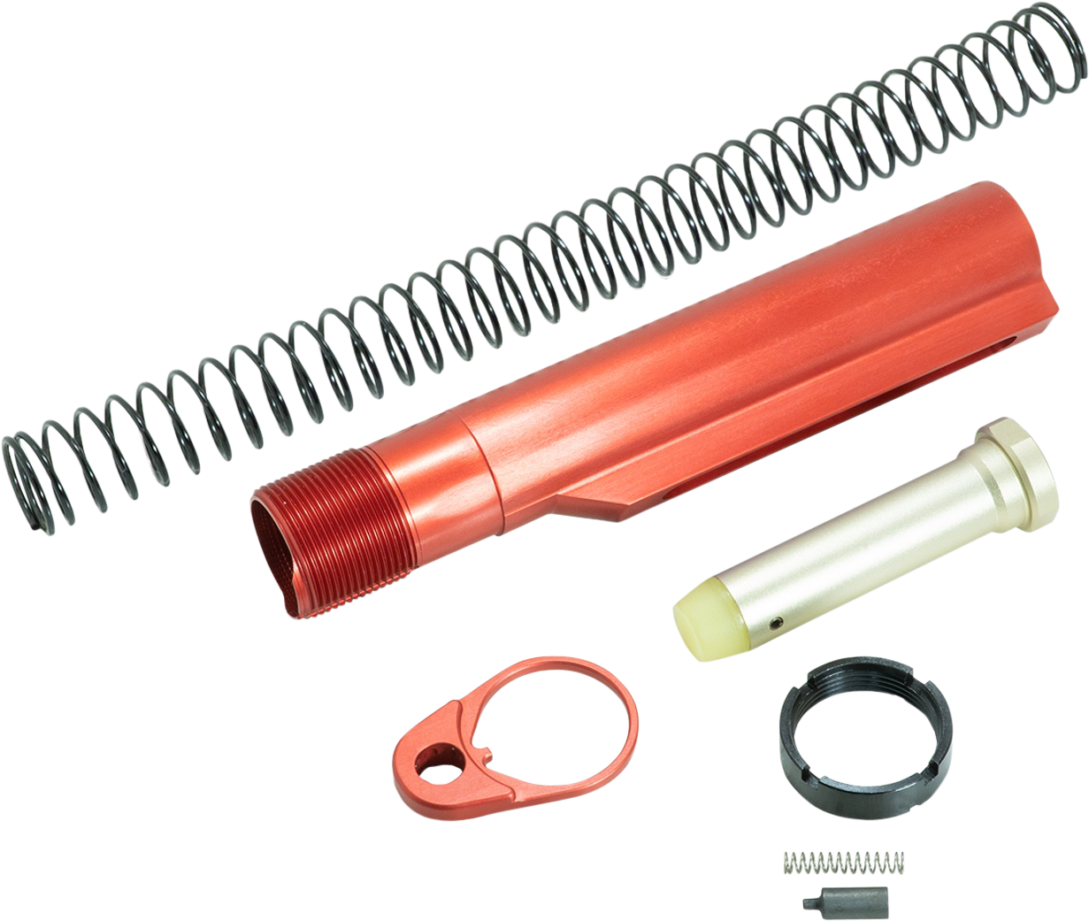 Timber Creek Outdoors ARBTKR Buffer Tube Kit Red Anodized - Mil-Spec AR-15