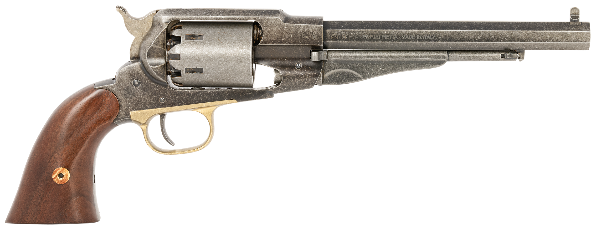 Pietta 1858 Old West 44 Cal 8" 6-Rd Revolver - Old Silver