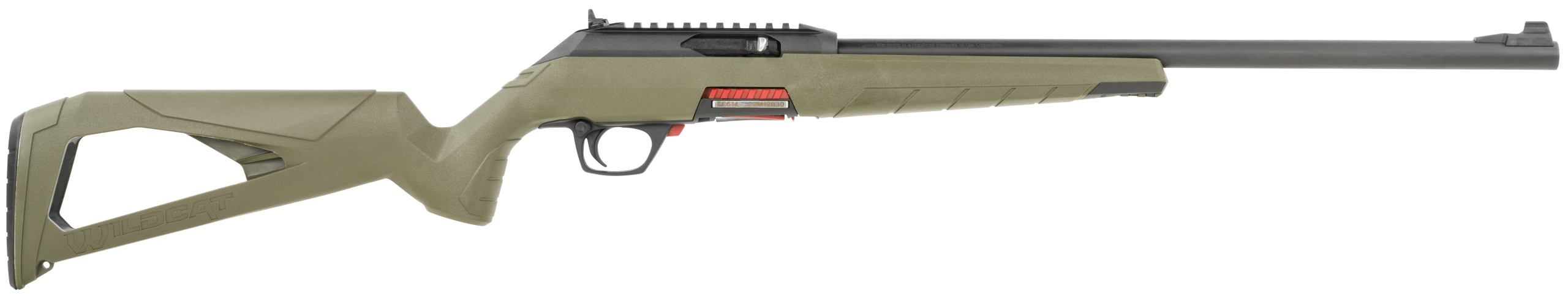 Winchester Guns Wildcat Full Size 22 LR 18" 10+1 Semi-Auto Rimfire Rifle - OD Green Skeletonized Stock