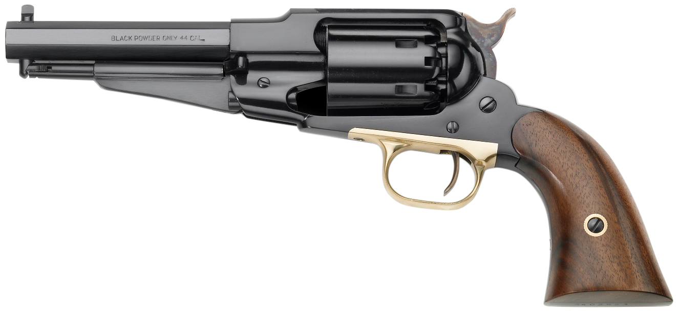 Pietta 1858 Army Remington Sheriff 44 Cal 5.50" 6rd Revolver - Blued/Walnut