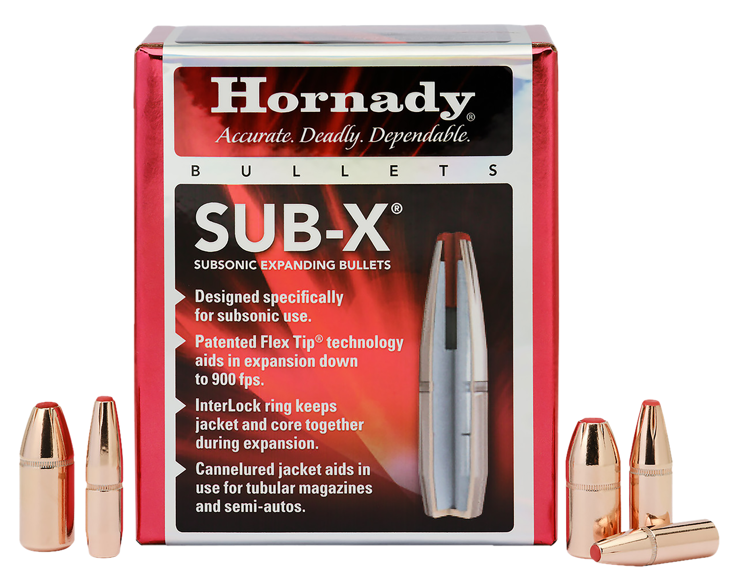 Hornady Sub-X .45 Cal .458 410 gr Subsonic eXpanding Reloading Bullets - 50/Box