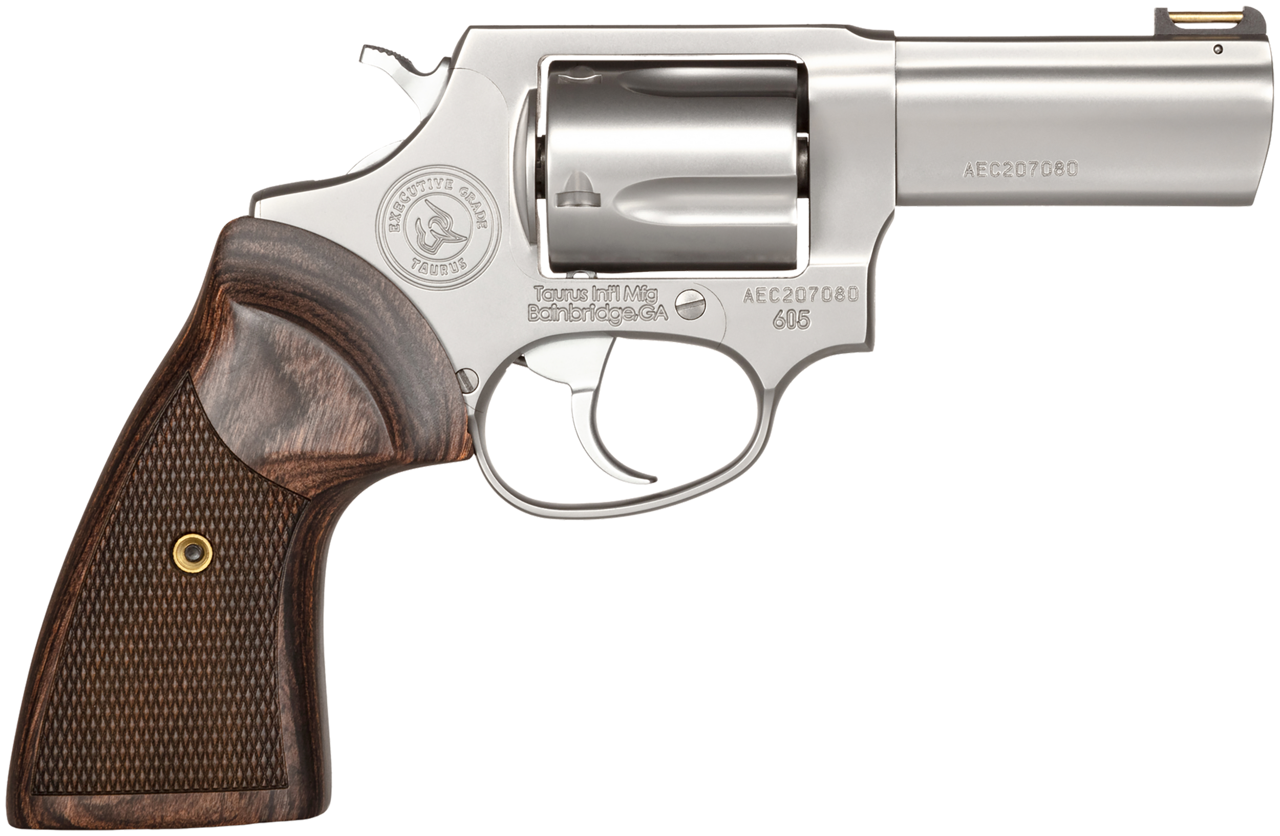 Taurus 605 Executive Grade 357 Mag/38 Special +P 3" 5-Rd Revolver - Polished Stainless