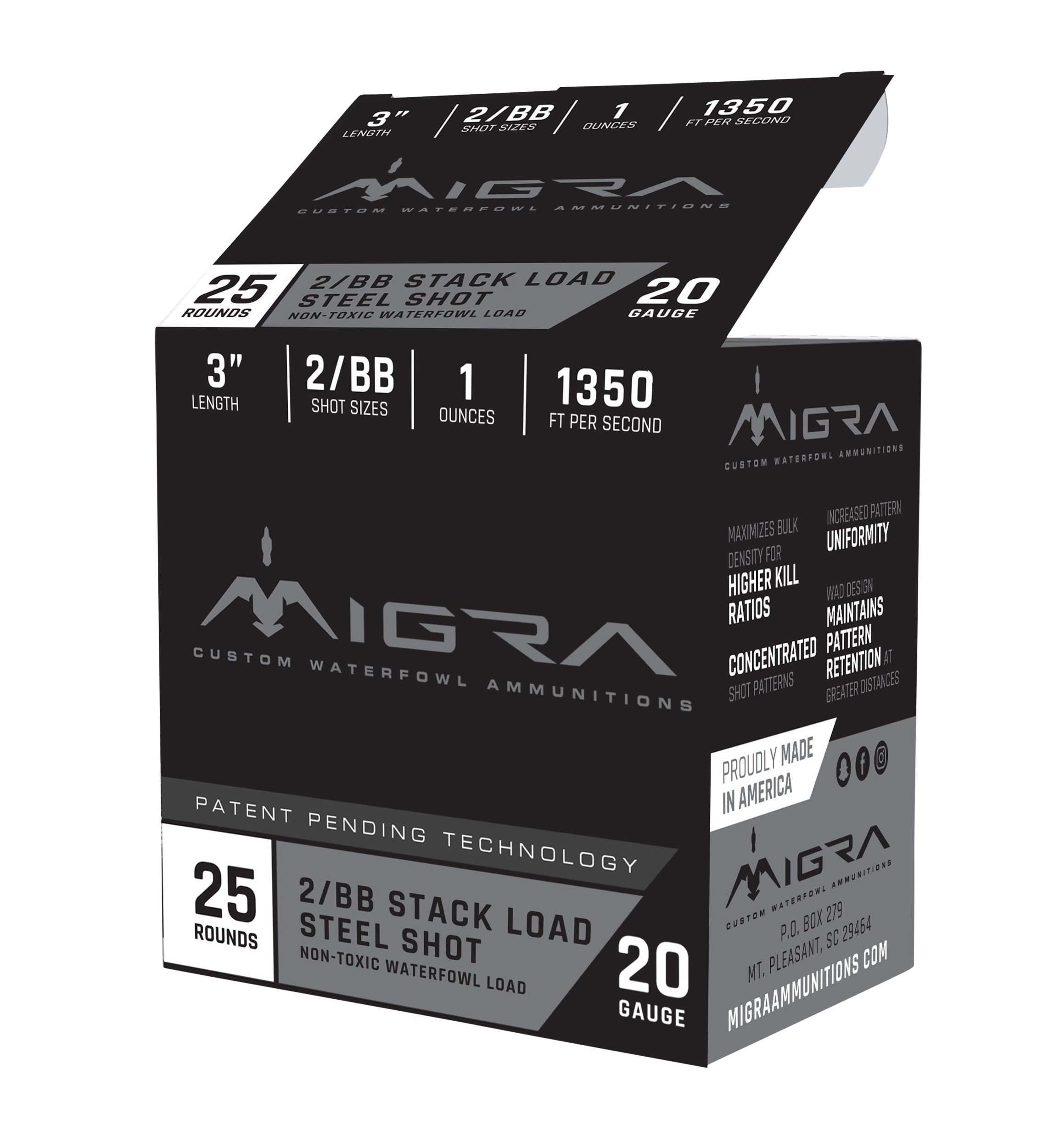Migra Ammunition M20S46 Combinational 20 Gauge 3" 1 oz #4/6 Shot 25 Rd - Box or Case