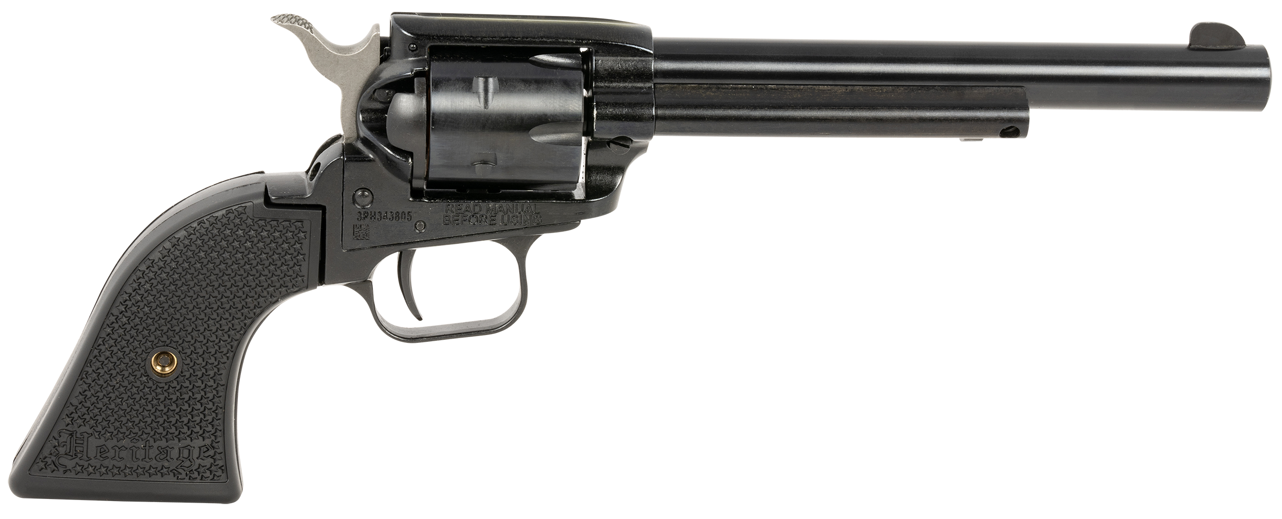 Heritage Mfg Rough Rider 22 LR 6.5" 6-Shot SAO Revolver with Holster - Black Oxide