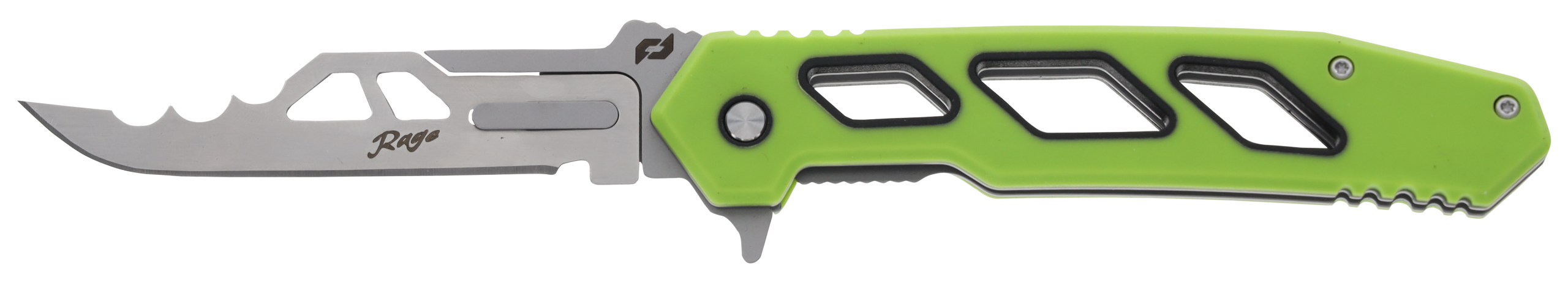 Schrade Isolate Enrage 8 3" Scalpel Plain Satin 420A Steel Fixed Blade Knife - Green Carbon Fiber Handle