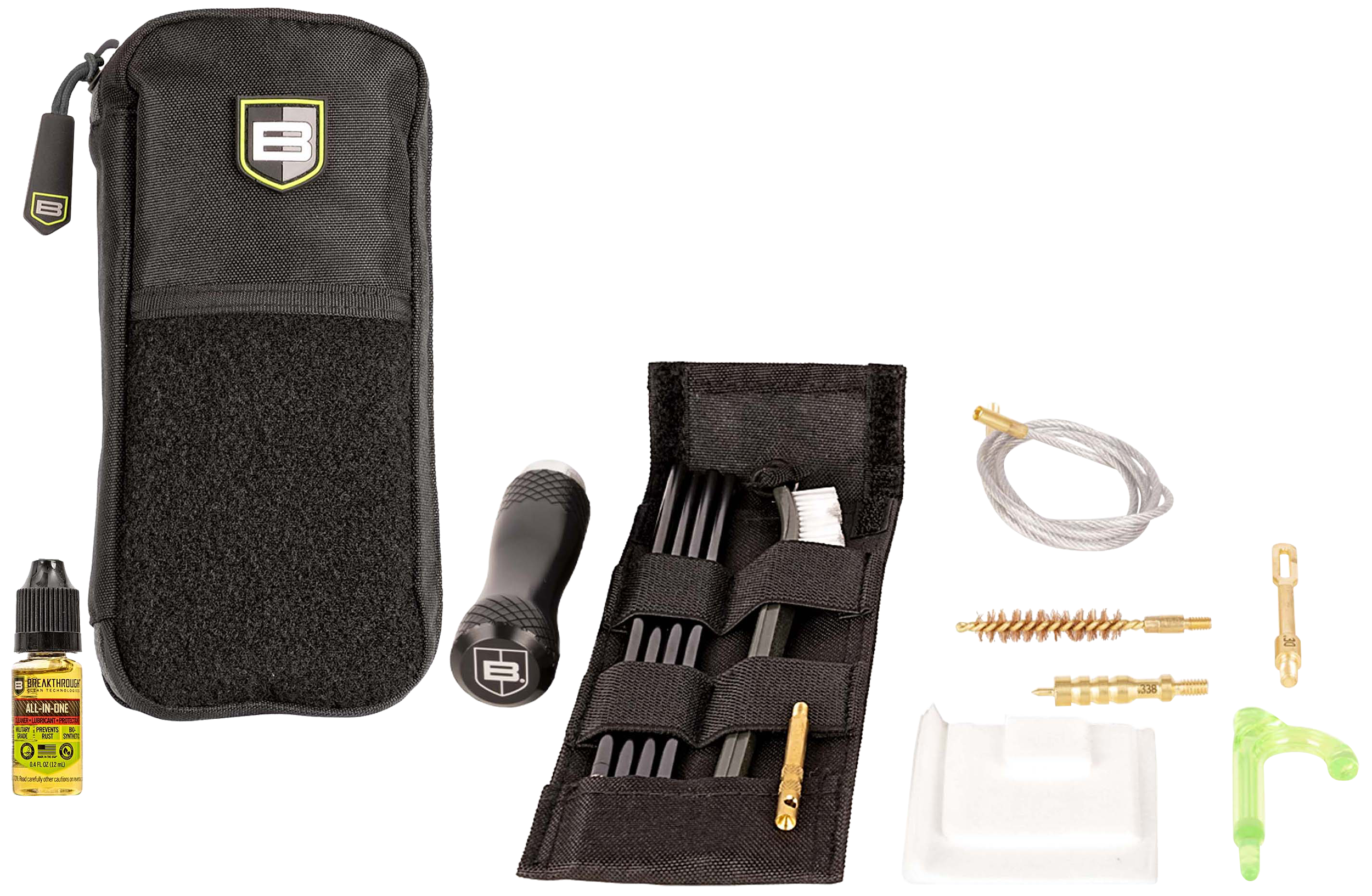 Breakthrough Clean Badge Series Rod/Pull-Thru Cleaning Kit .338 Cal - 9 Piece