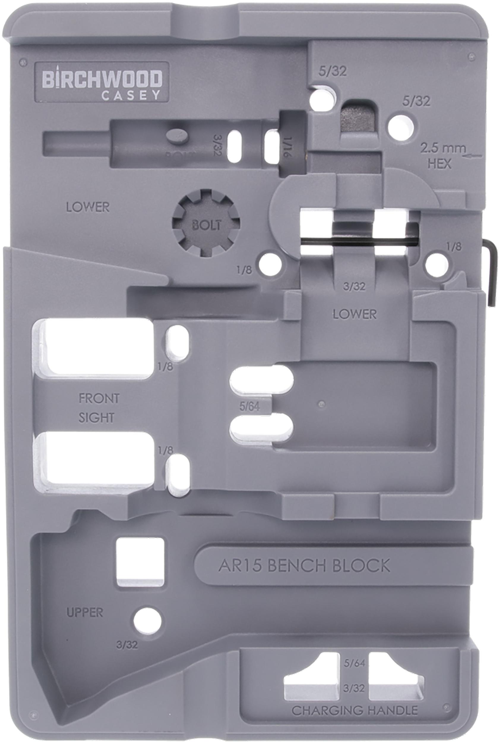 Birchwood Casey AR-15 Bench Block Gray Solvent Safe