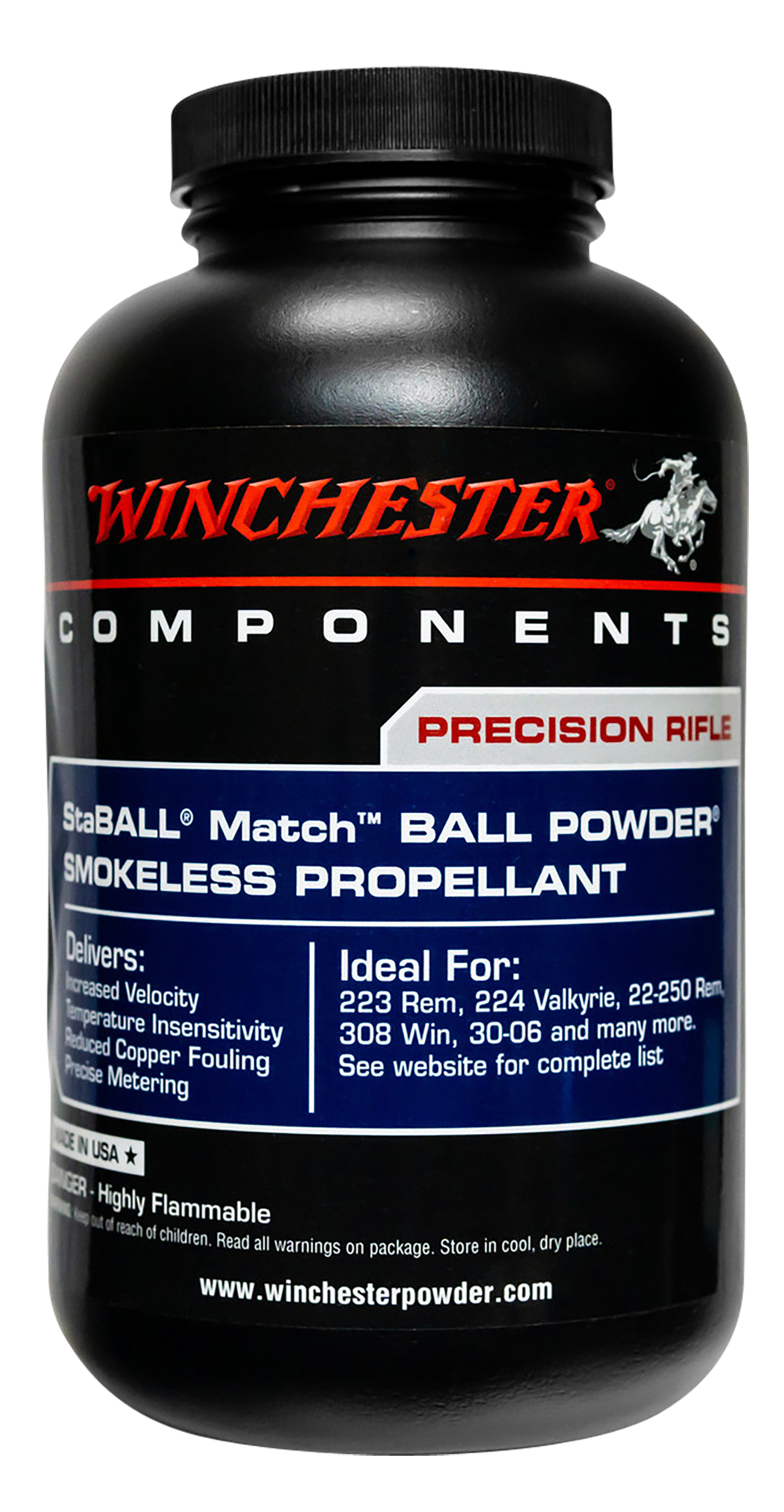 Winchester Powder StaBALL Match Smokeless Rifle Powder 1 lb