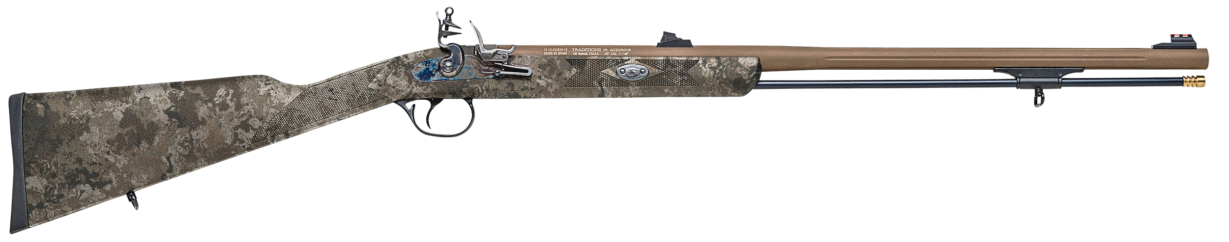 Traditions PA Pellet Ultralight 50 Cal 26" Flintlock Muzzleloader - Burnt Bronze Barrel / Veil Wideland Stock