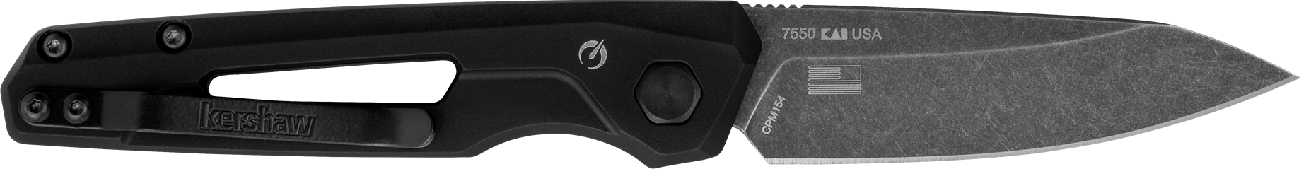 Kershaw Launch 11 2.75" Automatic Folding Drop Point Plain Edge BlackWash CPM-154 Black Aluminum