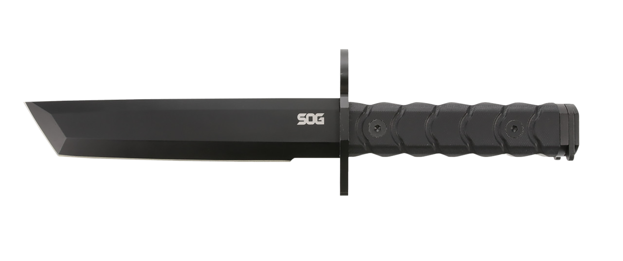 S.O.G Bayonet 7" Fixed Tanto Plain Edge AUS-8 Black G-10 Handle