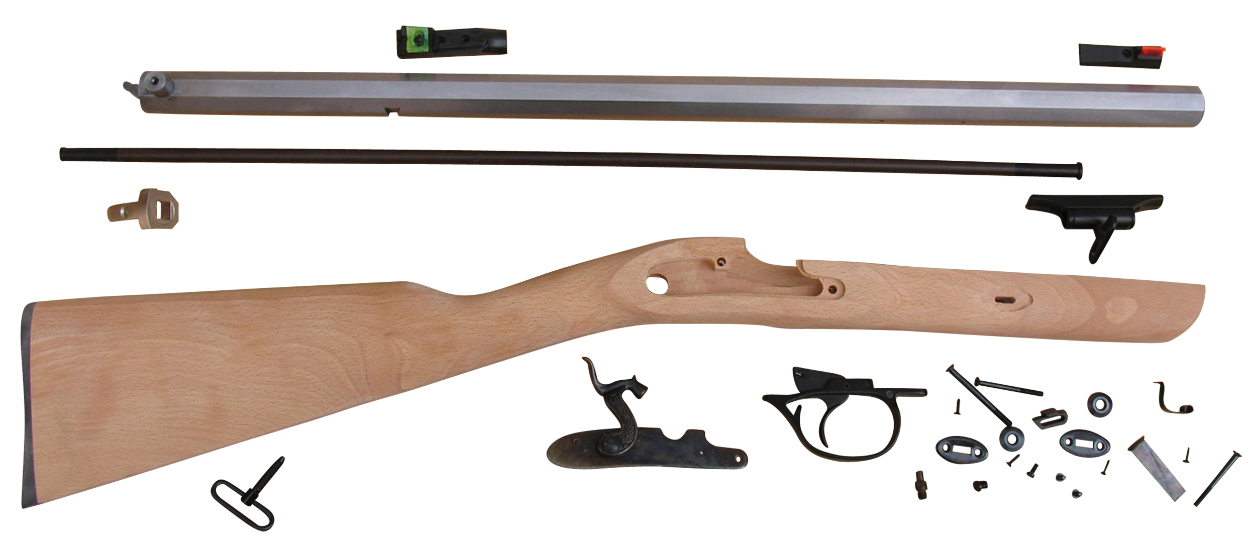 Traditions Deerhunter 50 Cal Percussion 24" Octagon Hardwood Sidelock Rifle Kit - Unfinished