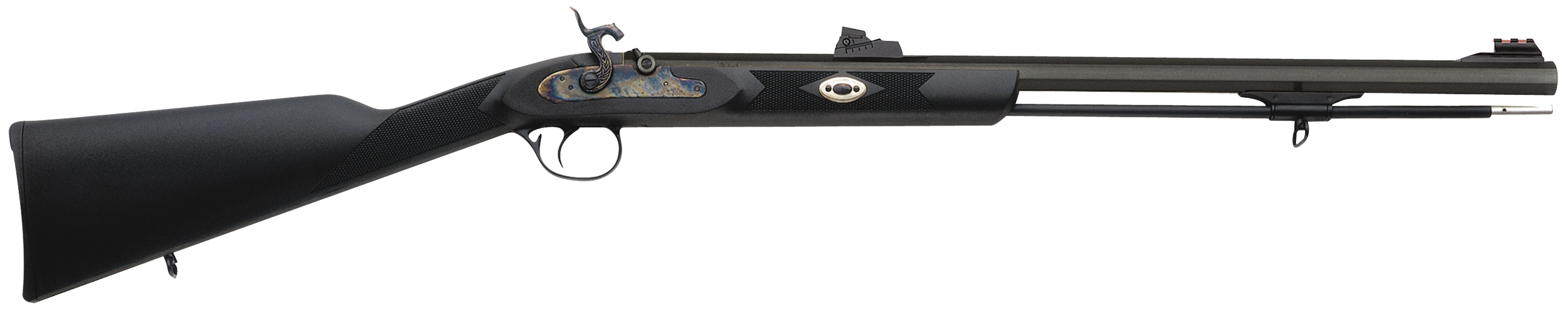 Traditions Deerhunter 50 Cal Percussion 24" Blued Octagon Black Synthetic Stock Single Shot Muzzleloader