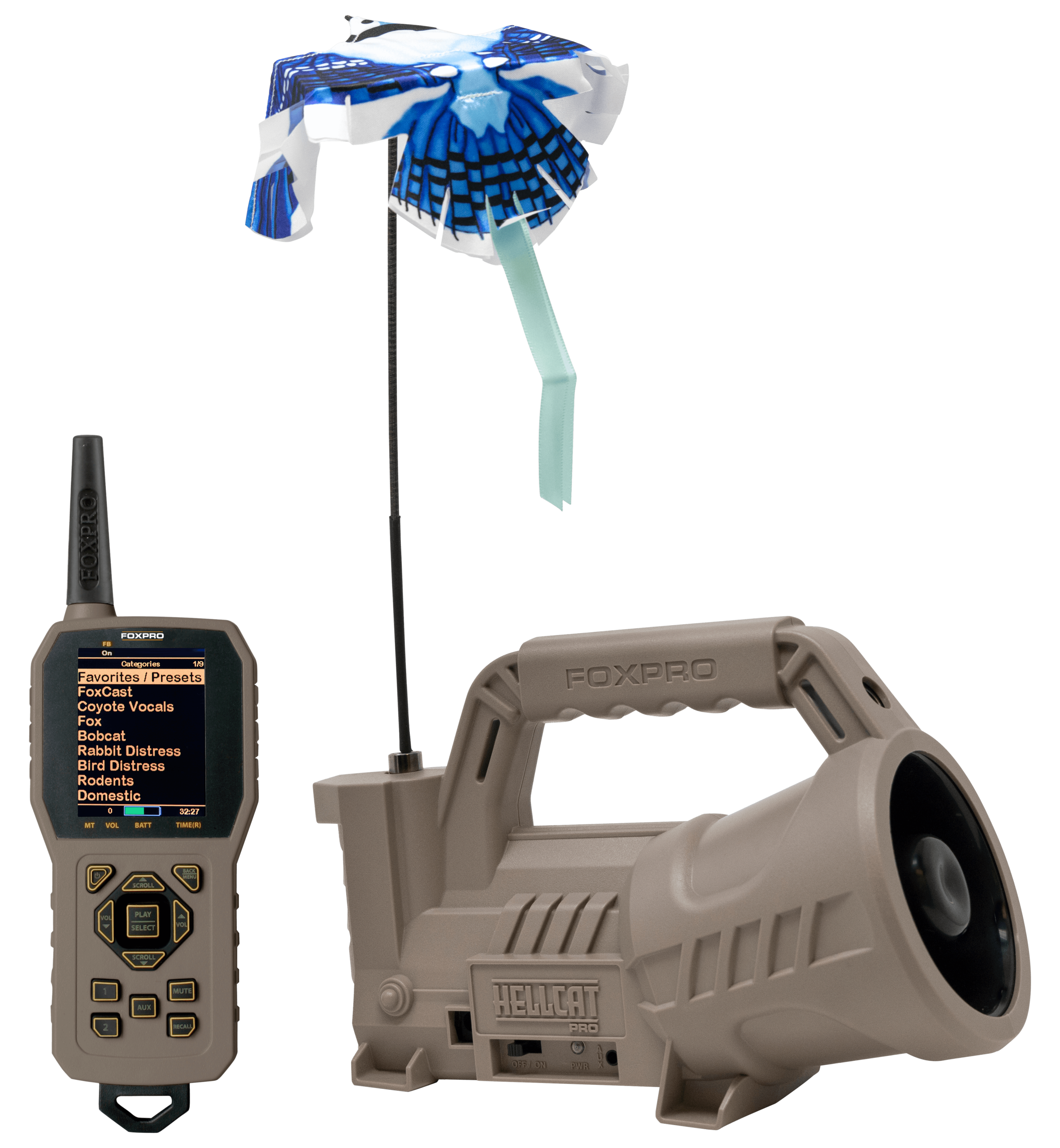 Foxpro Hellcat Pro Digital Predator Game Call - TX1000 Transmitter - Tan