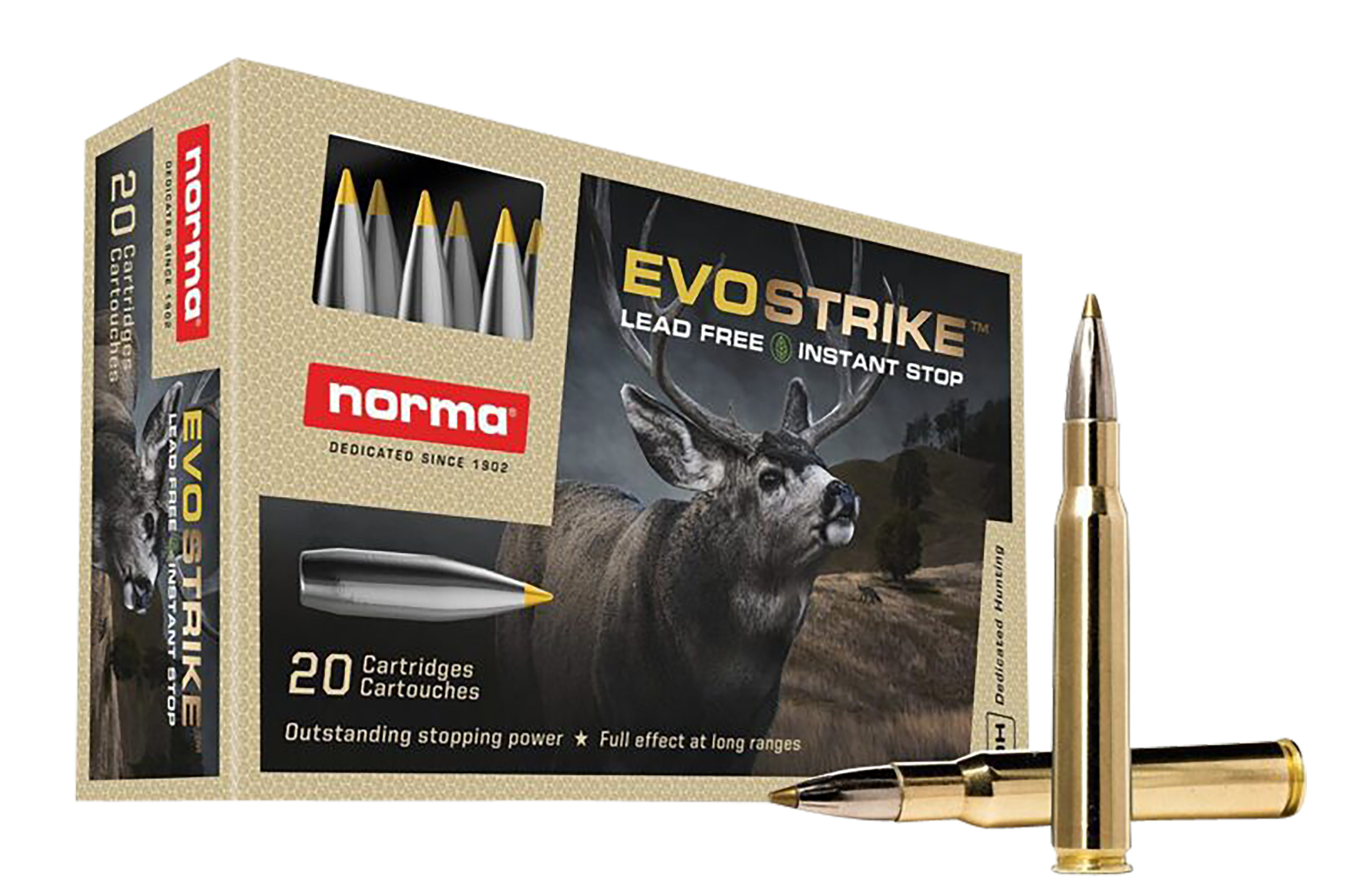 Norma Dedicated Hunting Evostrike 30-06 Springfield 139gr Polymer Tip Boat Tail - Box or Case