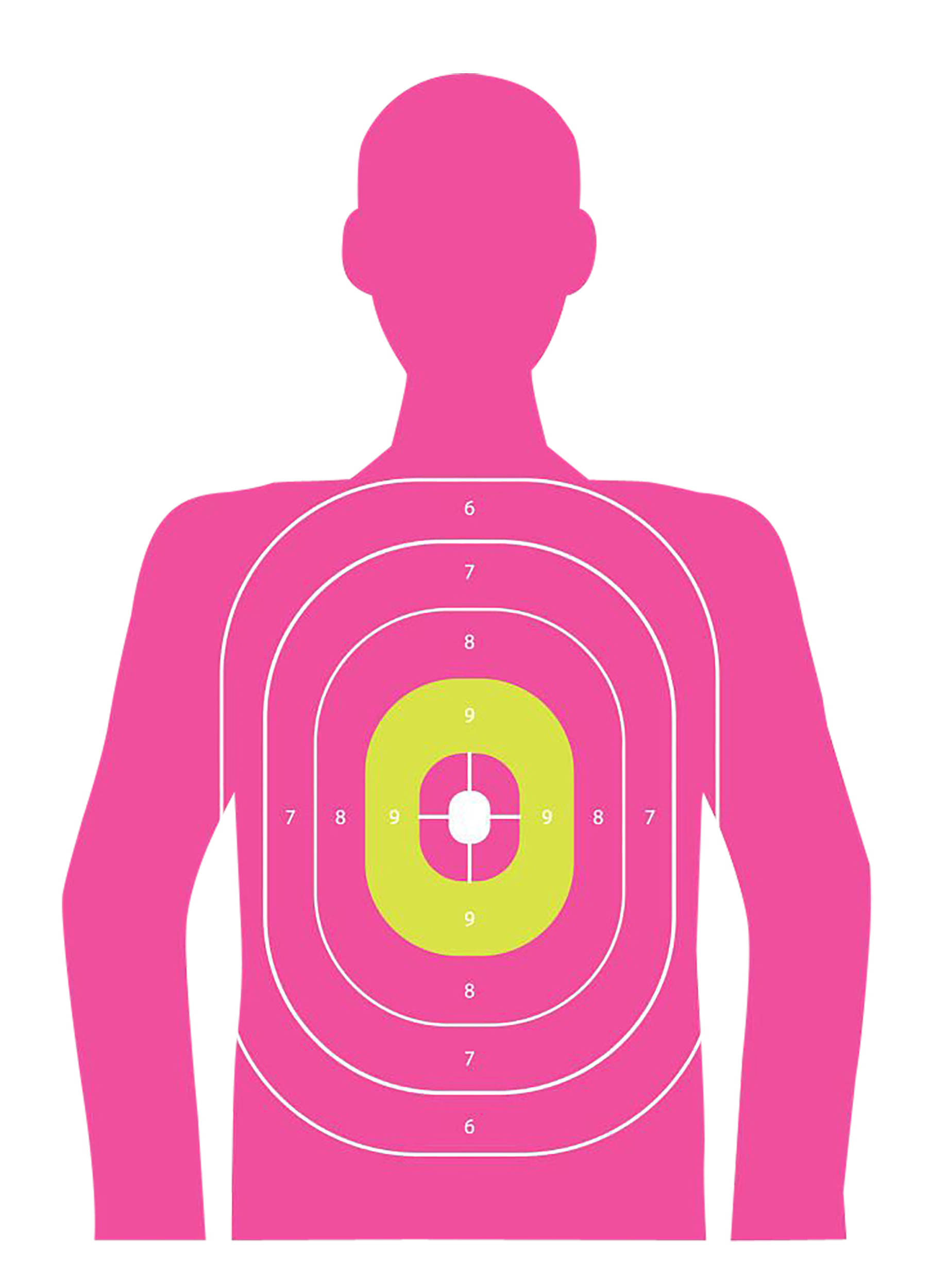 EZ-Aim 15646 In the Pink Silhouette Paper Target 12"x18" Pink 8 Pack