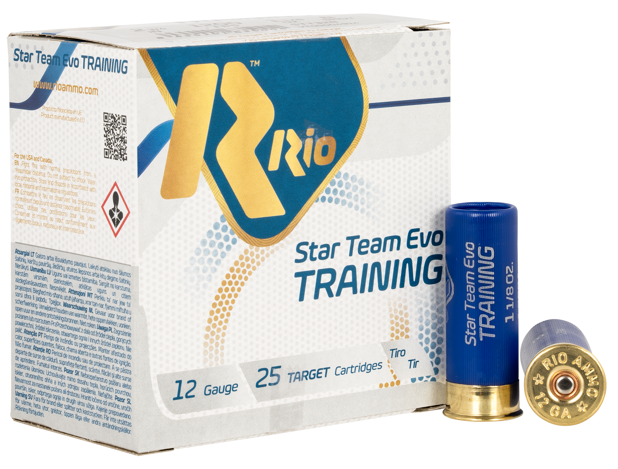 Rio Ammunition Star Team EVO 12 Gauge 2.75" 1-1/8 oz #8 Shot - Box or Case