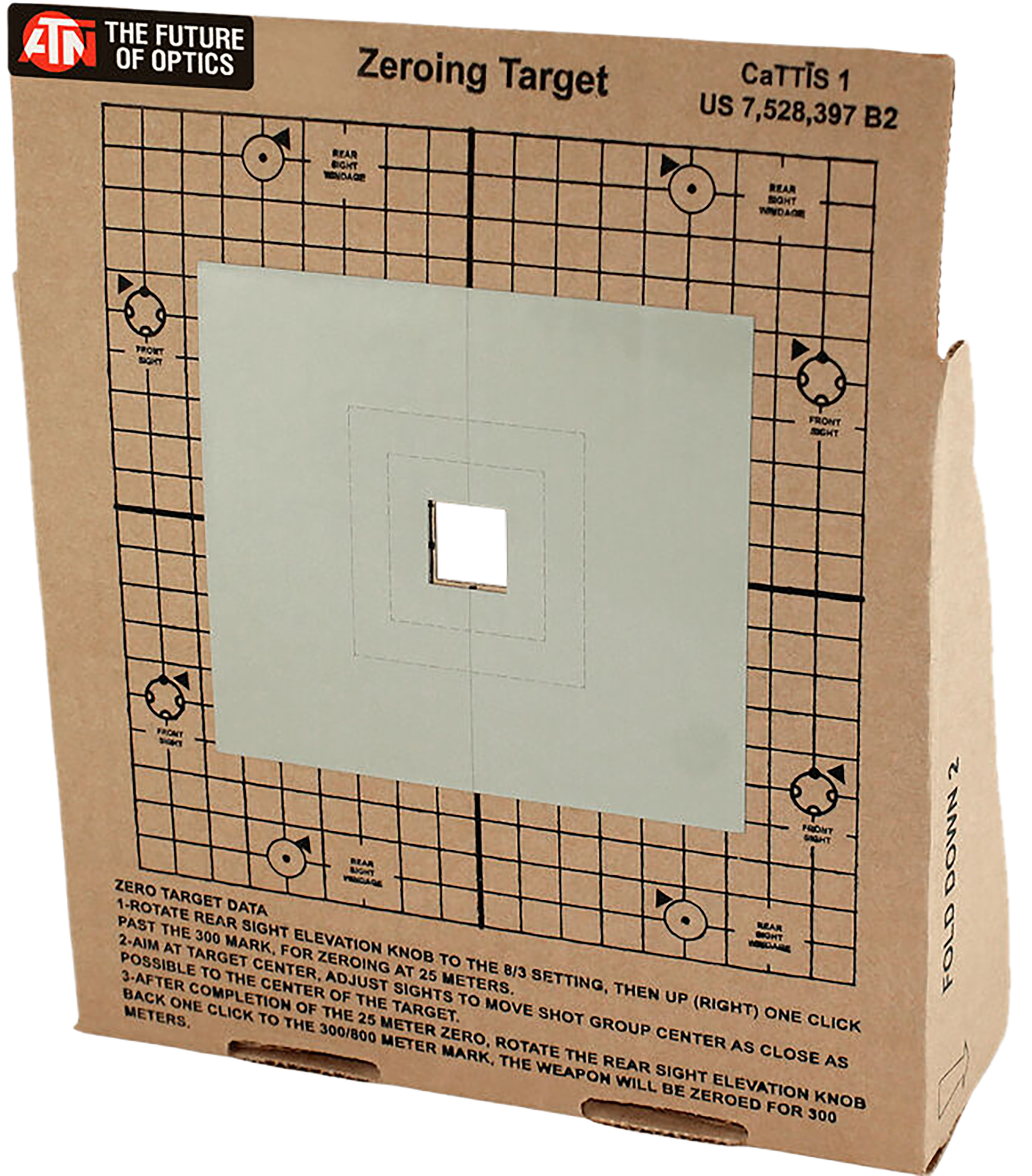 ATN Thermal Target Zeroing Cardboard 16x16 Brown - 3 Targets