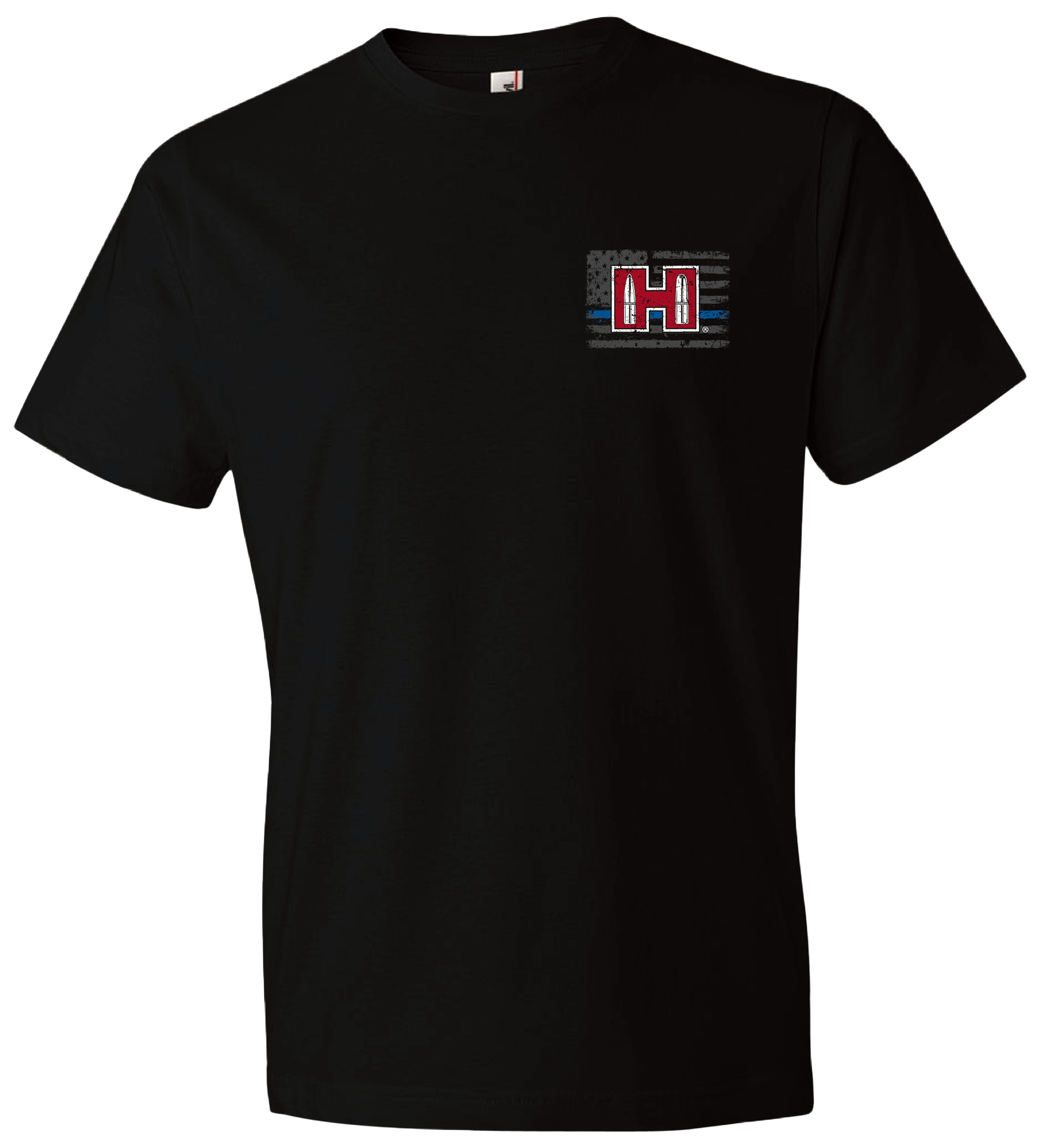 Horizon Design Hornady POW Blue Line Black Cotton Short Sleeve Semi-Fitted XL T-Shirt