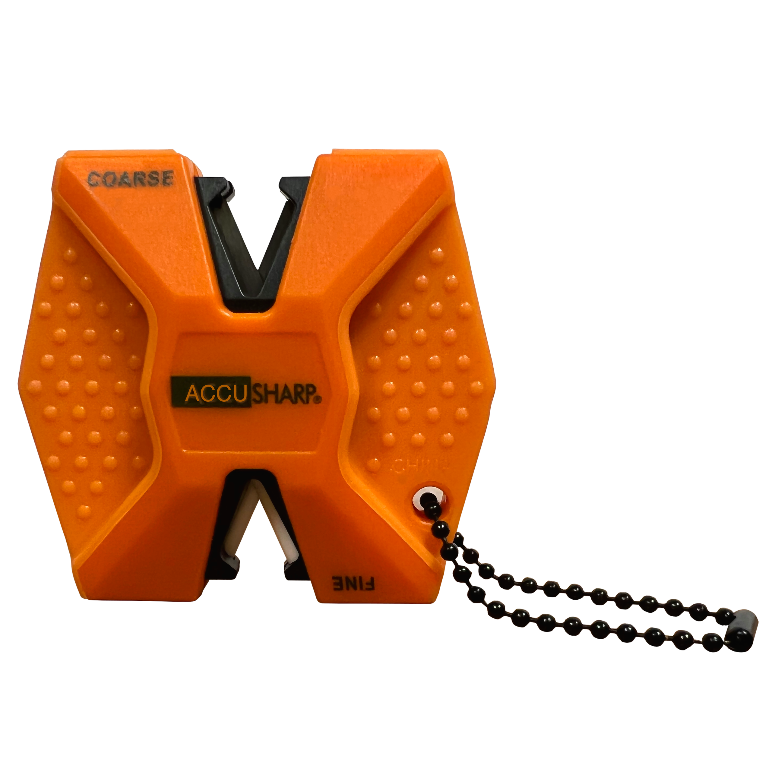 Accusharp 344C 2-Step Hand Held Knife Sharpener Diamond Tungsten Carbide Coarse/Fine Blaze Orange