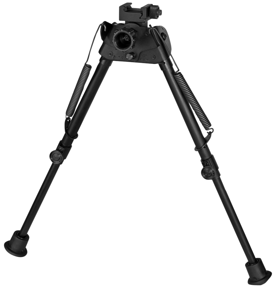 Harris S-L2P Swivel Bipod Picatinny 9-13" Self-Leveling Legs Rubber Feet - Black Steel/Aluminum