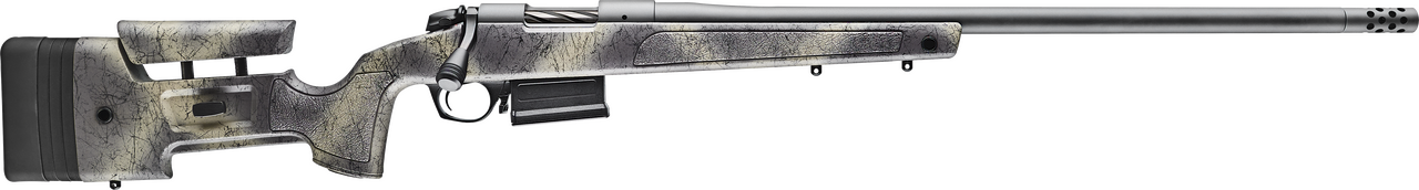 Bergara Rifles B-14 Wilderness HMR 7mm PRC 24" 5+1 Bolt-Action Rifle - Sniper Gray Cerakote, Mini-Chassis, Omni Muzzle Brake