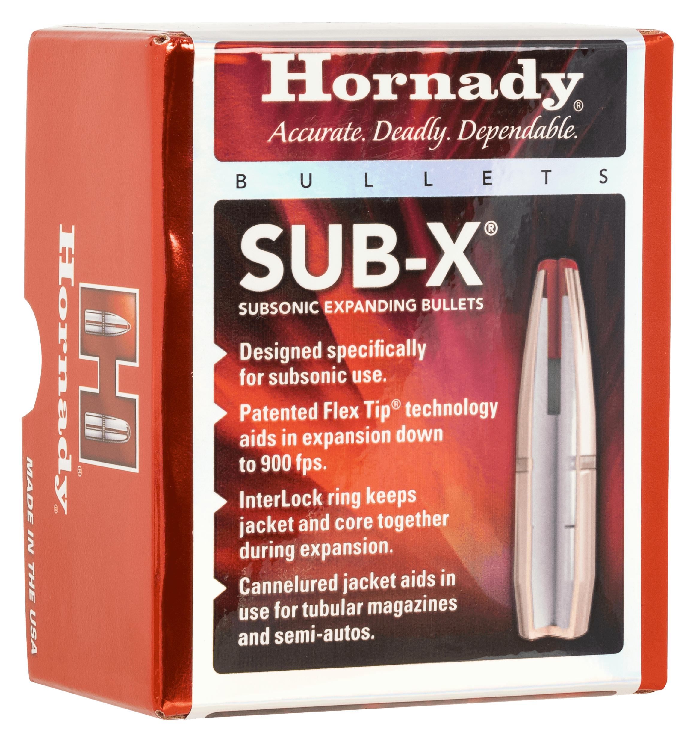 Hornady Sub-X 7.62x39mm 255 gr Rifle Reloading Bullets - 100/Box
