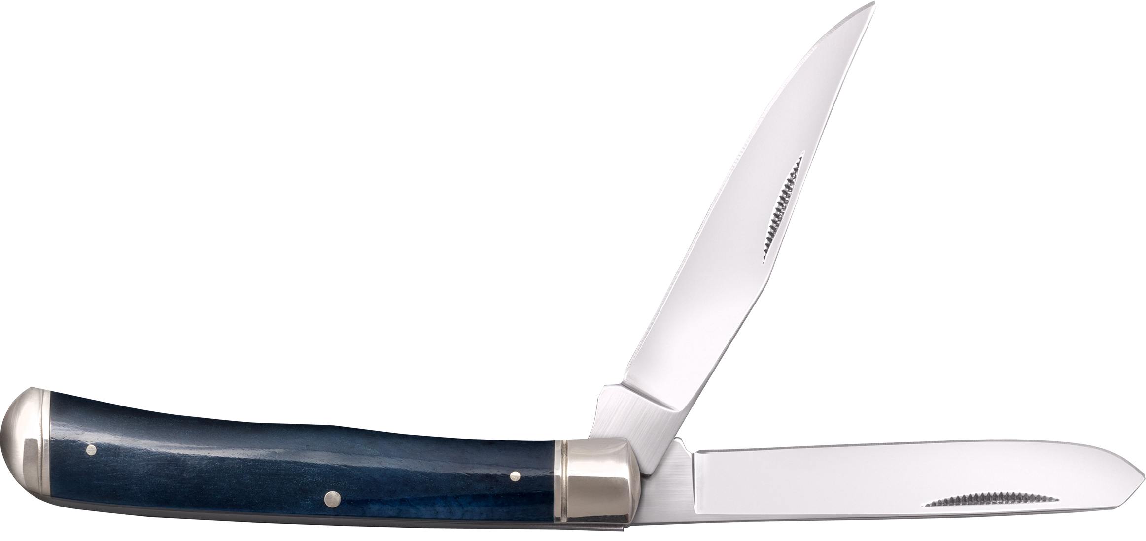 Cold Steel Trapper 3" Folding Clip/Spey Plain 8Cr13MoV SS Dark Blue Bone Handle